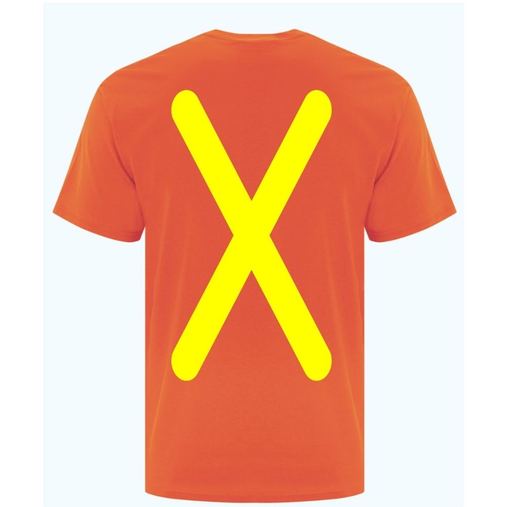 Gerber High Visibility Men's Short Sleeve Work T-Shirt - Safety Reflective Shirt for Construction, Road Work & Outdoor Jobs - 002X Size - Bright Orange for Enhanced Visibility