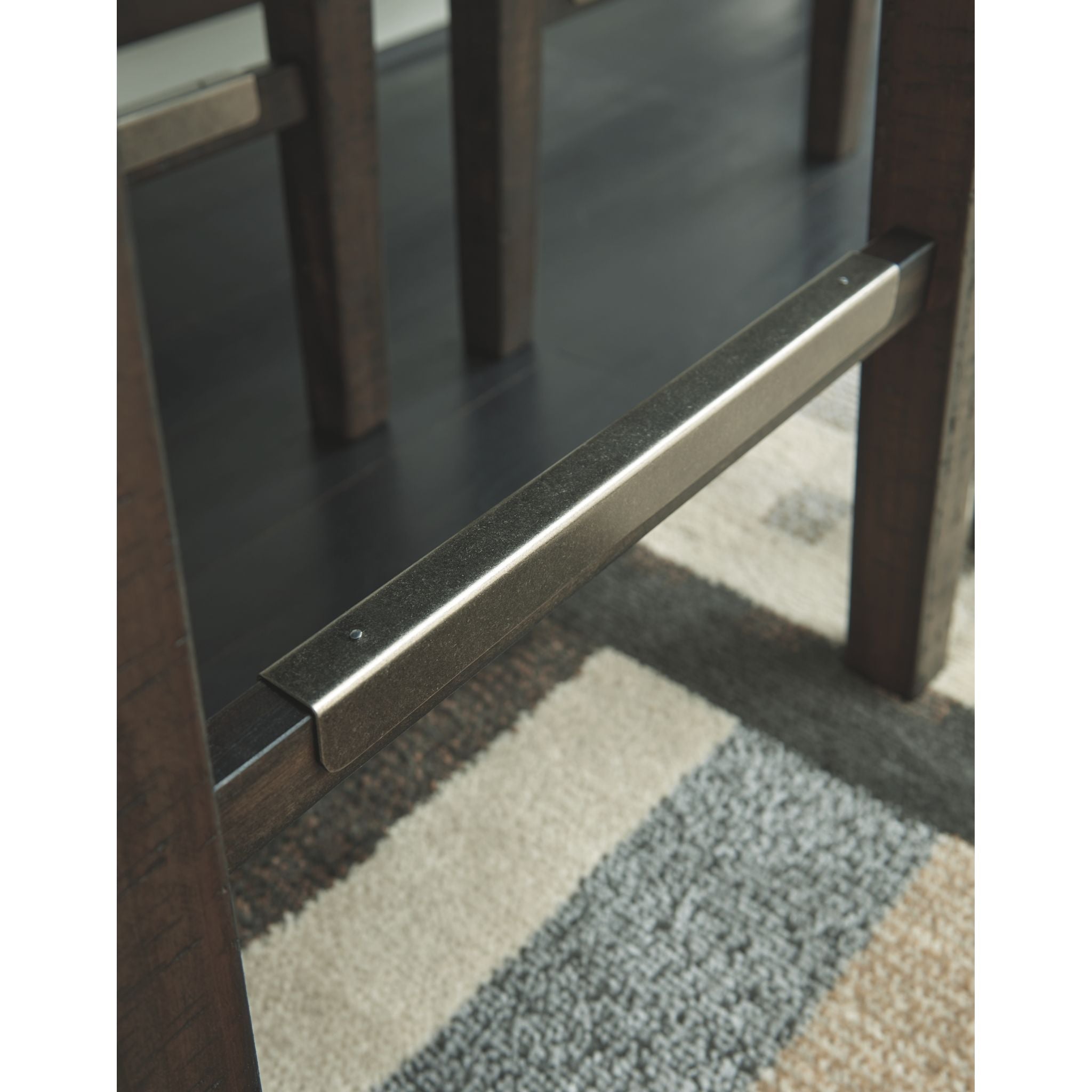 Artisan Counter Height Stool - Dark Brown Wooden Bar Stool with Backrest (D498-024) - Perfect for Kitchen Islands, Breakfast Bars & Home Decor