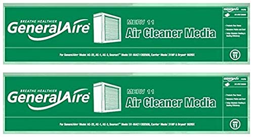 GeneralAire DPFG12758 MERV 11 Air Filter 2-Pack - AC-1 Replacement for HVAC Systems, Home & Office Air Purification