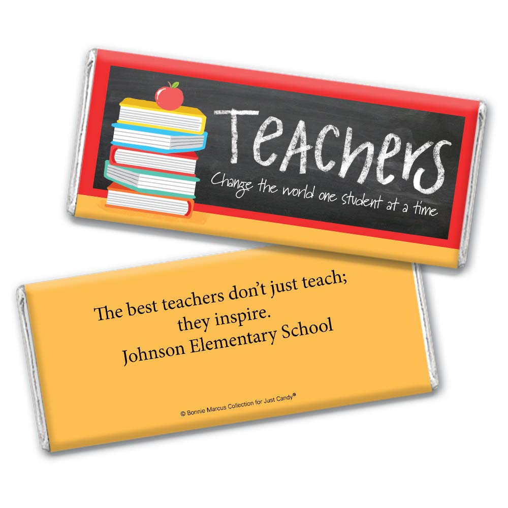 36-Pack Personalized Teacher Appreciation Thank You Chocolate Candy Bars - Bulk Classroom Gifts for Teacher's Day, End of Year, Graduation & Staff Recognition