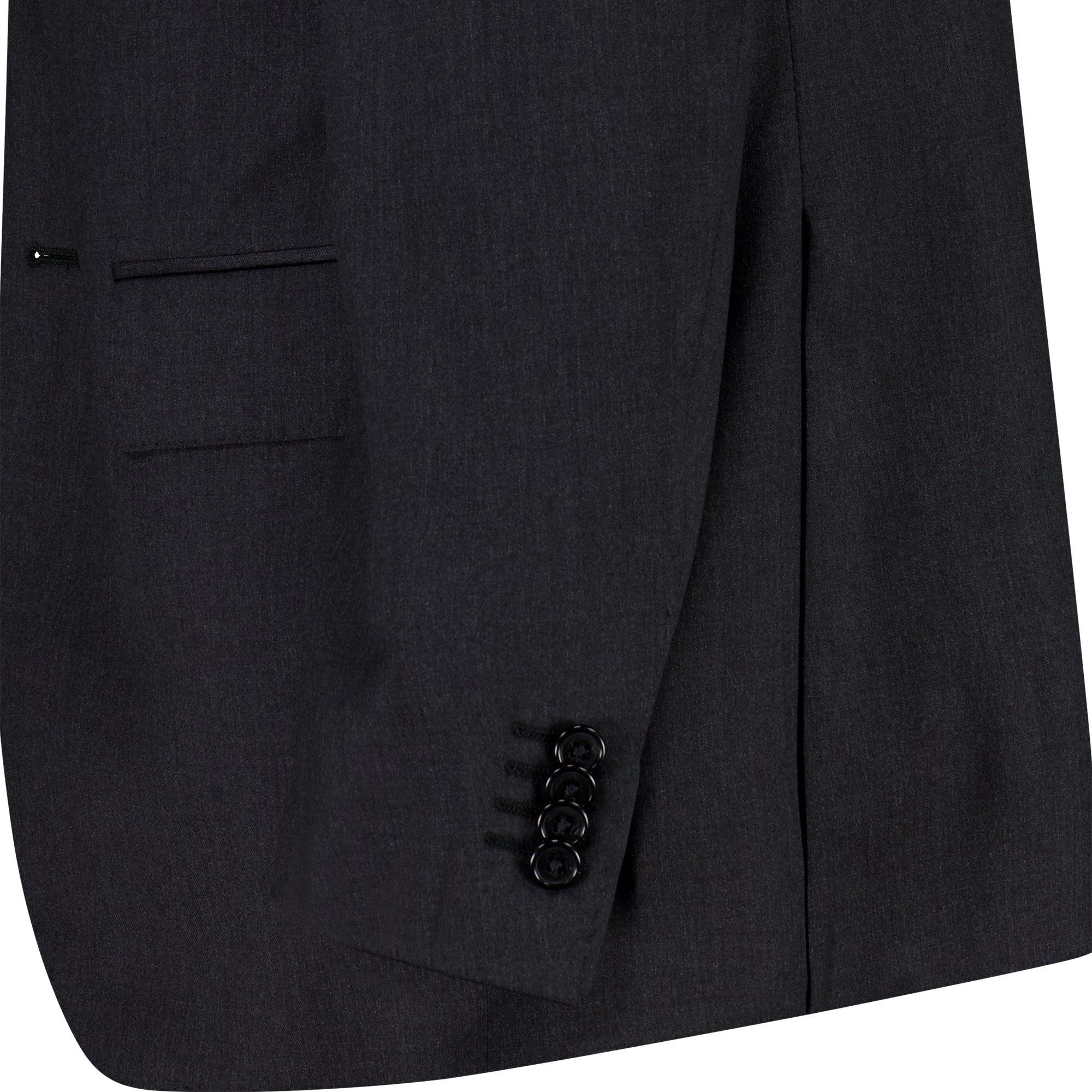 Premium Men's Charcoal Wool Suit by CORNELIANI - Classic Plain Leader Design for Business, Office & Formal Events