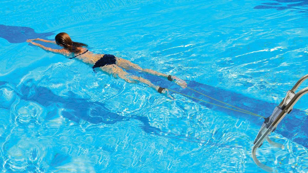 Kokido Swimcord Stationary Swimming & Exercise Straps - Aqua Aerobic Training Device for Pool Workouts | Home Fitness, Water Therapy & Swim Training Equipment