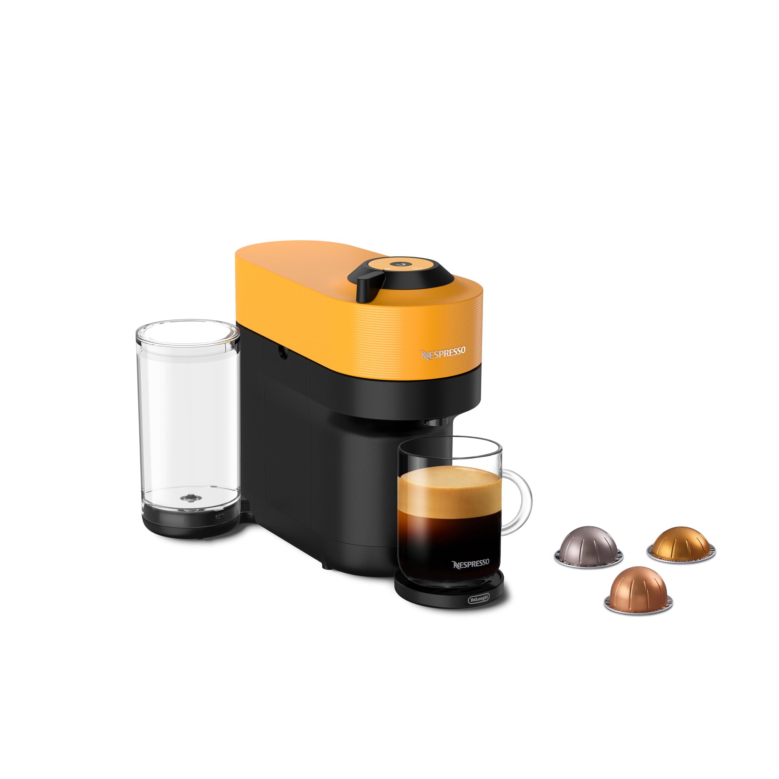 De'Longhi Nespresso Vertuo Pop+ Coffee & Espresso Machine with Mango Yellow Finish - Perfect for Home, Office & Small Spaces