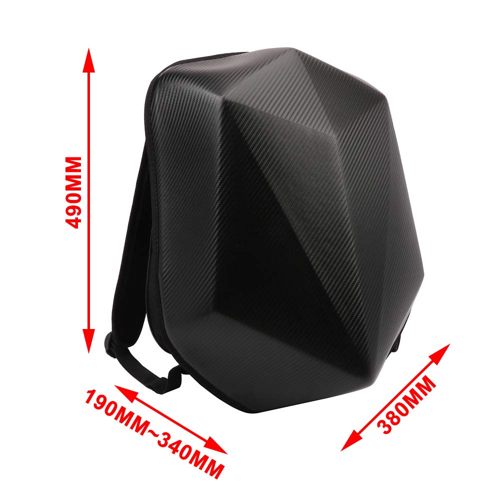 JFG RACING 30L Motorcycle Backpack - Universal Hard Shell Helmet Backpack for Men & Women - Waterproof Riding Backpack with Carbon Fiber Design - Perfect for Commuting, Travel & Motorcycle Adventures