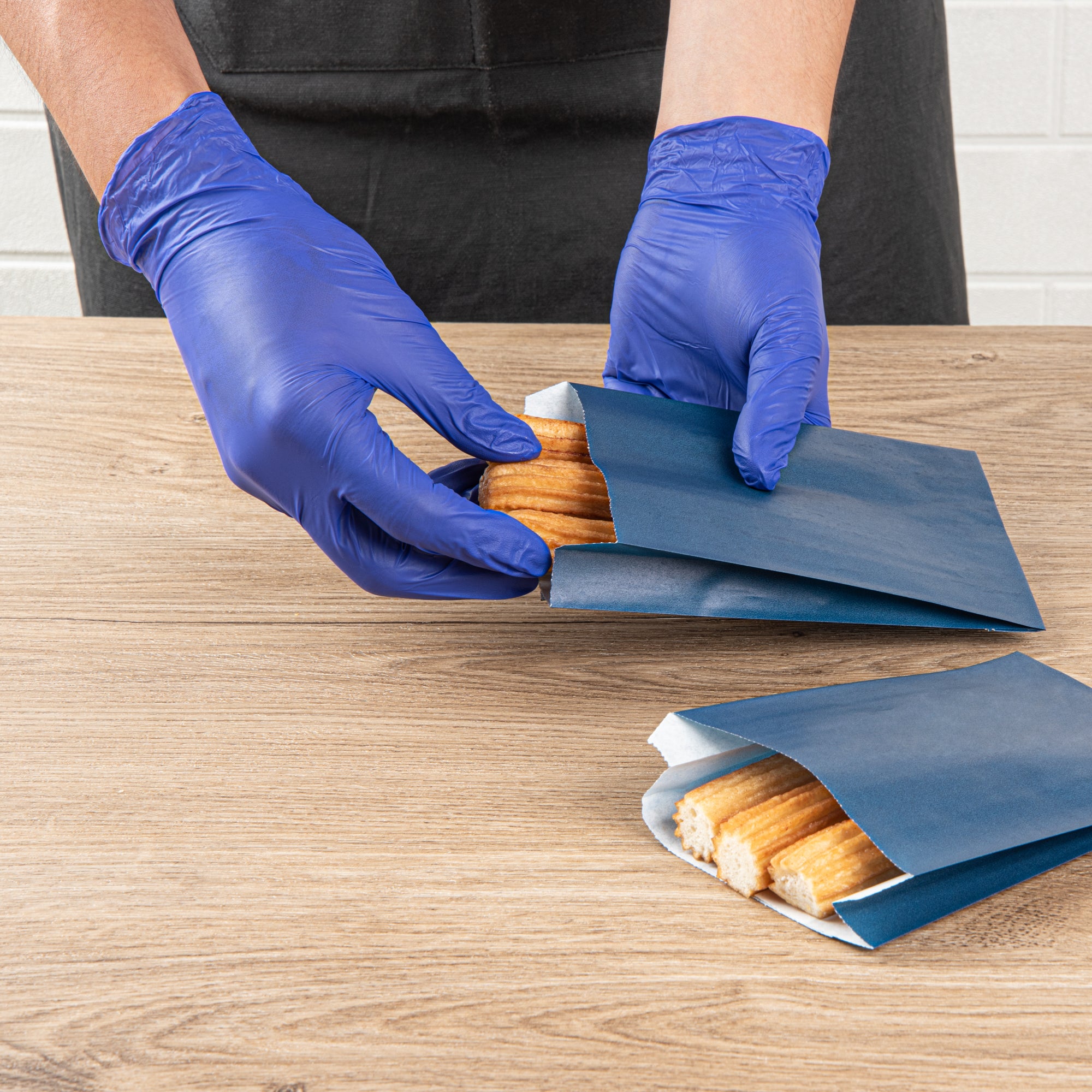 Premium Midnight Blue French Fry & Snack Bags - 4.25