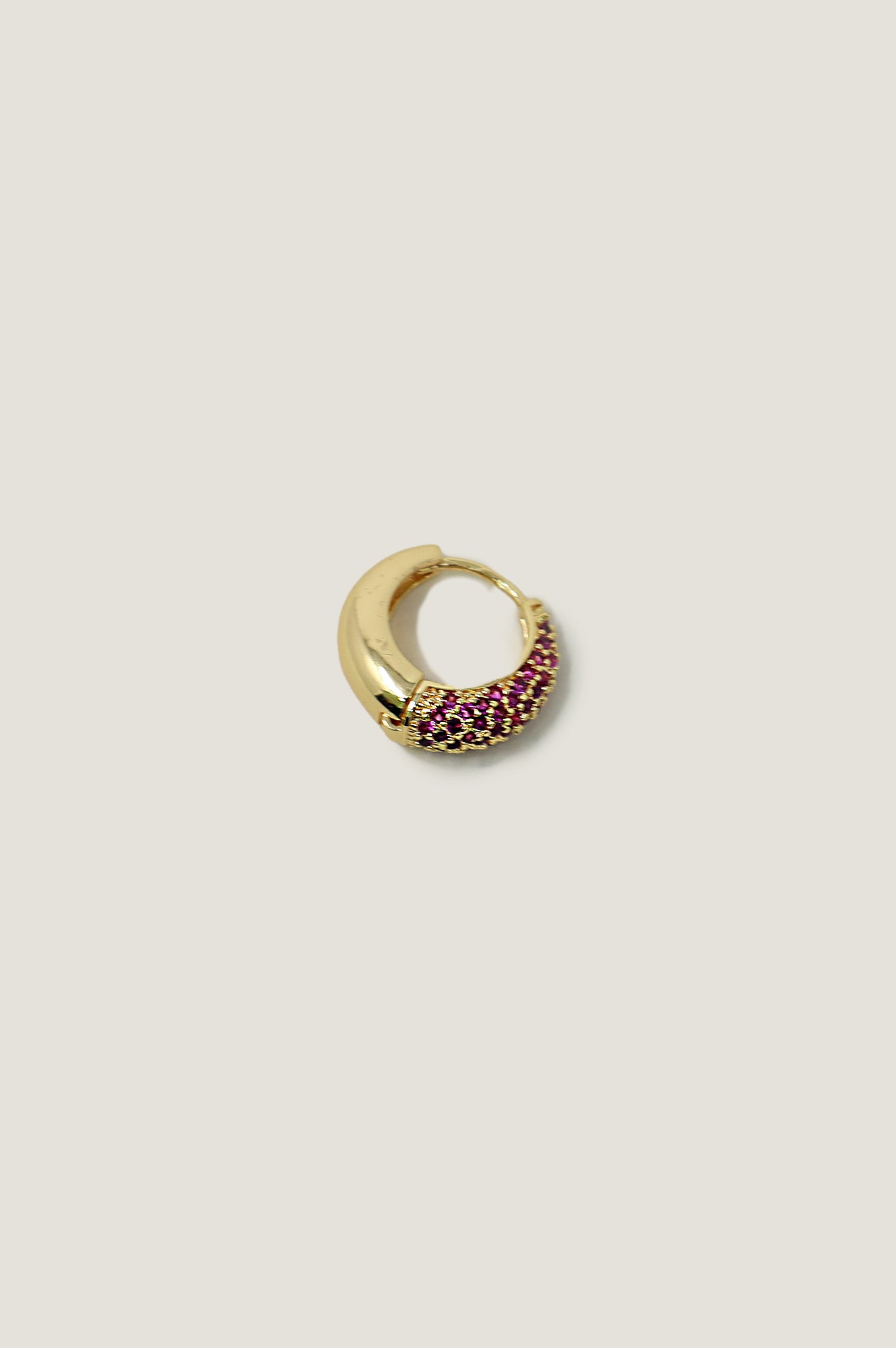 Spark Huggie Earrings with Genuine Ruby Stones - Dainty Gold Hoop Earrings for Women | Perfect for Everyday Wear, Date Nights & Special Occasions