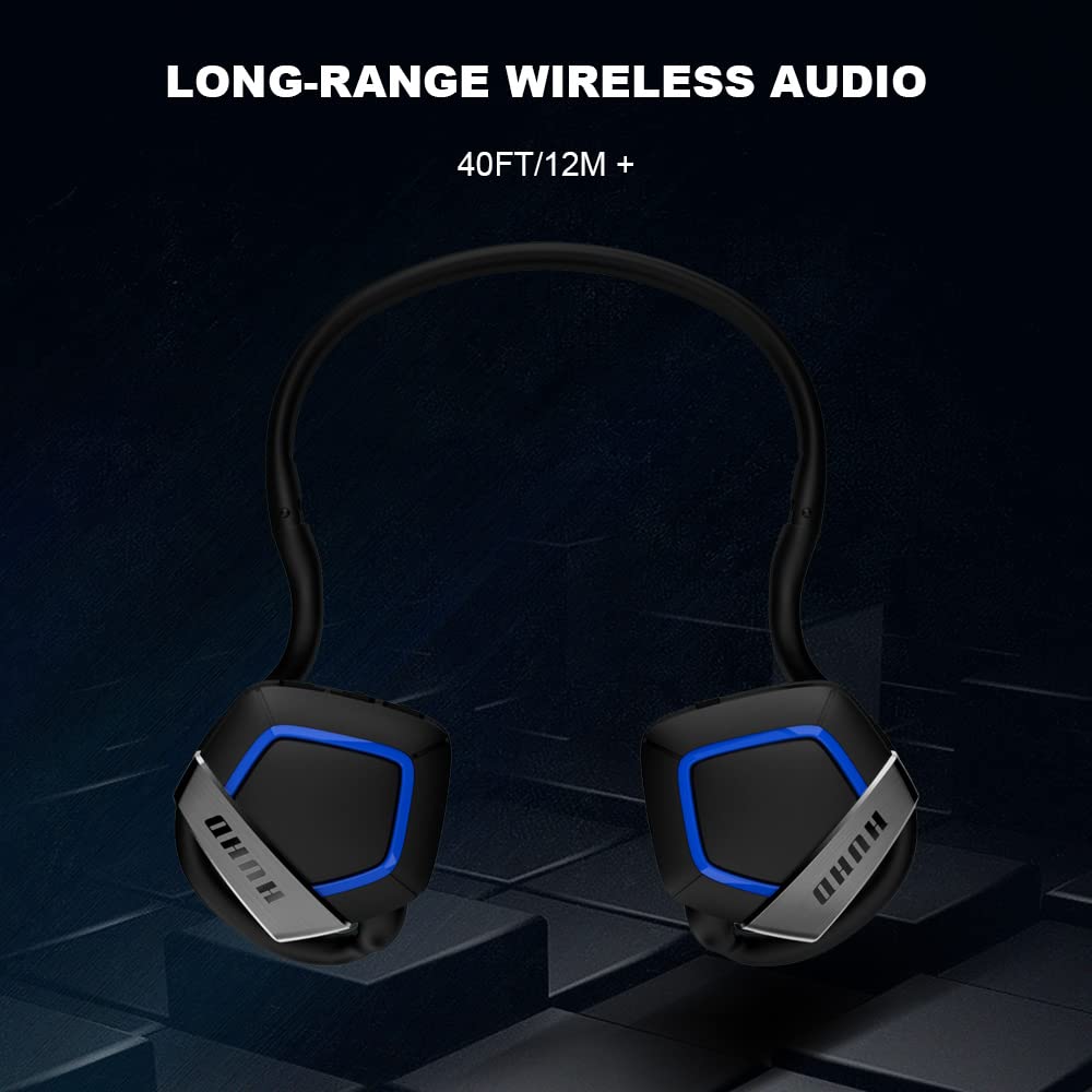 **Wireless Gaming Headset for PS5, PS4, PC, Nintendo Switch - Detachable & Adjustable Microphone, Foldable Design - Perfect for Online Gaming, Streaming, and Virtual Meetings**