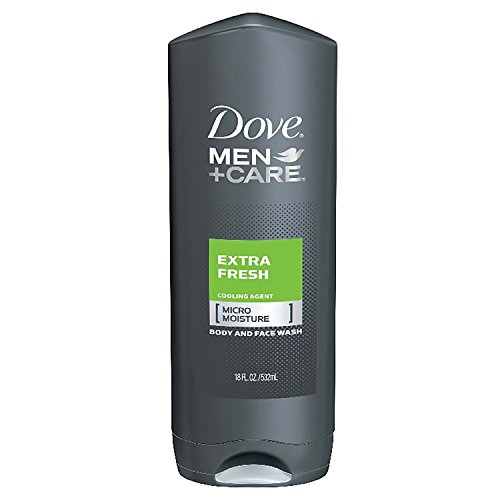 Dove Men+Care Body Wash for Men - Extra Fresh Scent, 18 Fl Oz - Hydrating & Refreshing Shower Gel for Daily Use, Gym & Post-Workout