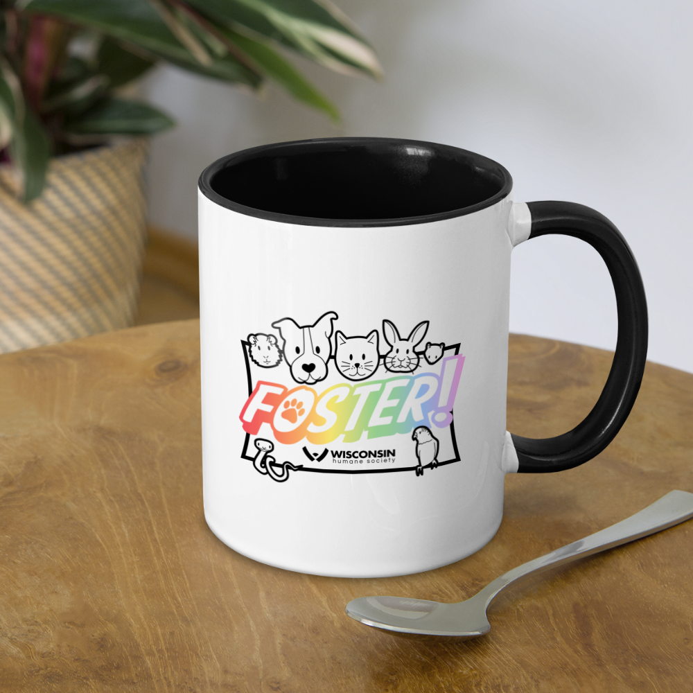 Foster Pride Contrast Coffee Mug - 12oz Inspirational Ceramic Mug for Coffee, Tea & Hot Drinks - Perfect for Home, Office & Gifts