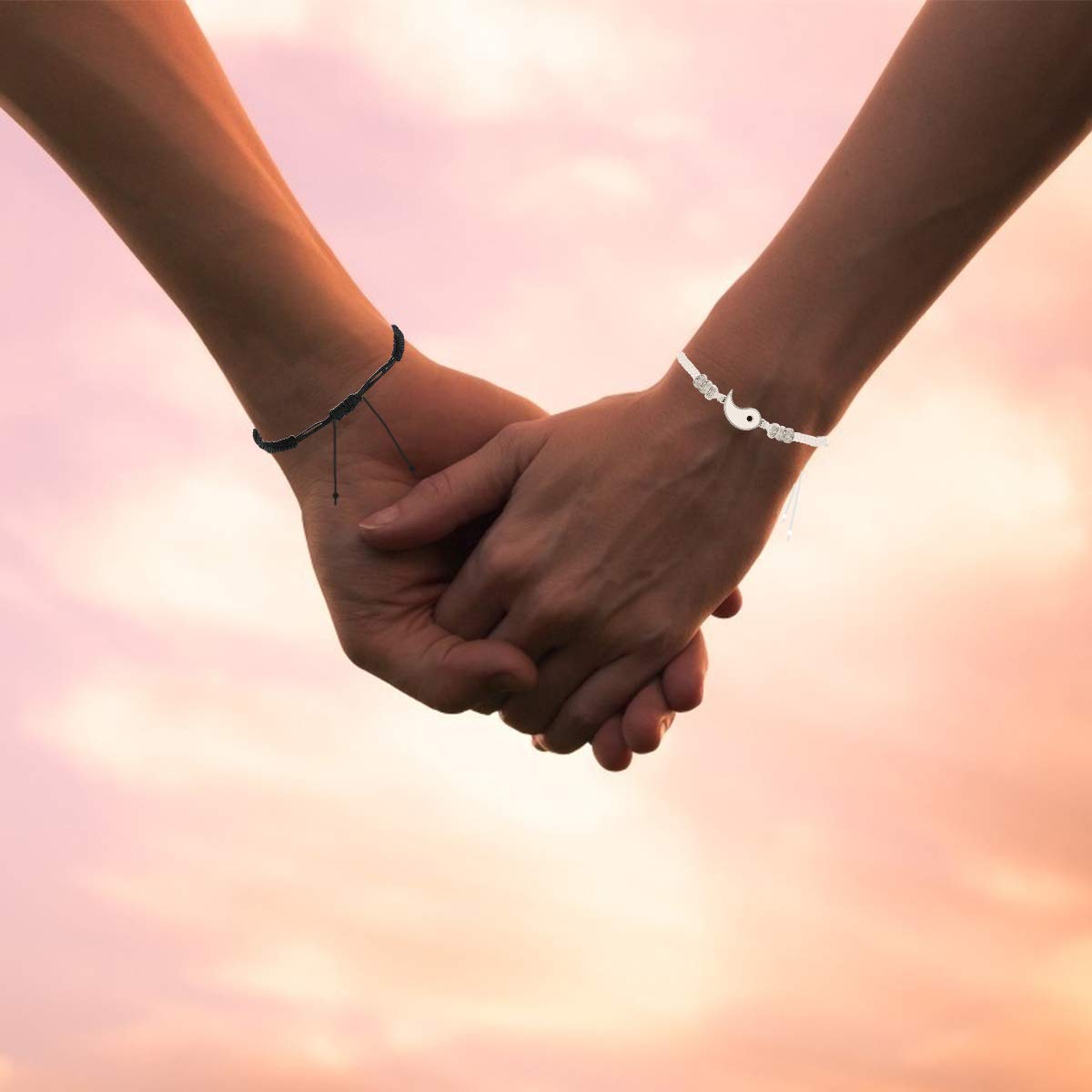 Best Friend Bracelets for 2 - Matching BFF Bracelets Set, Yin Yang Friendship Bracelets for Men & Women - Perfect for Couples, Besties & Gift Giving