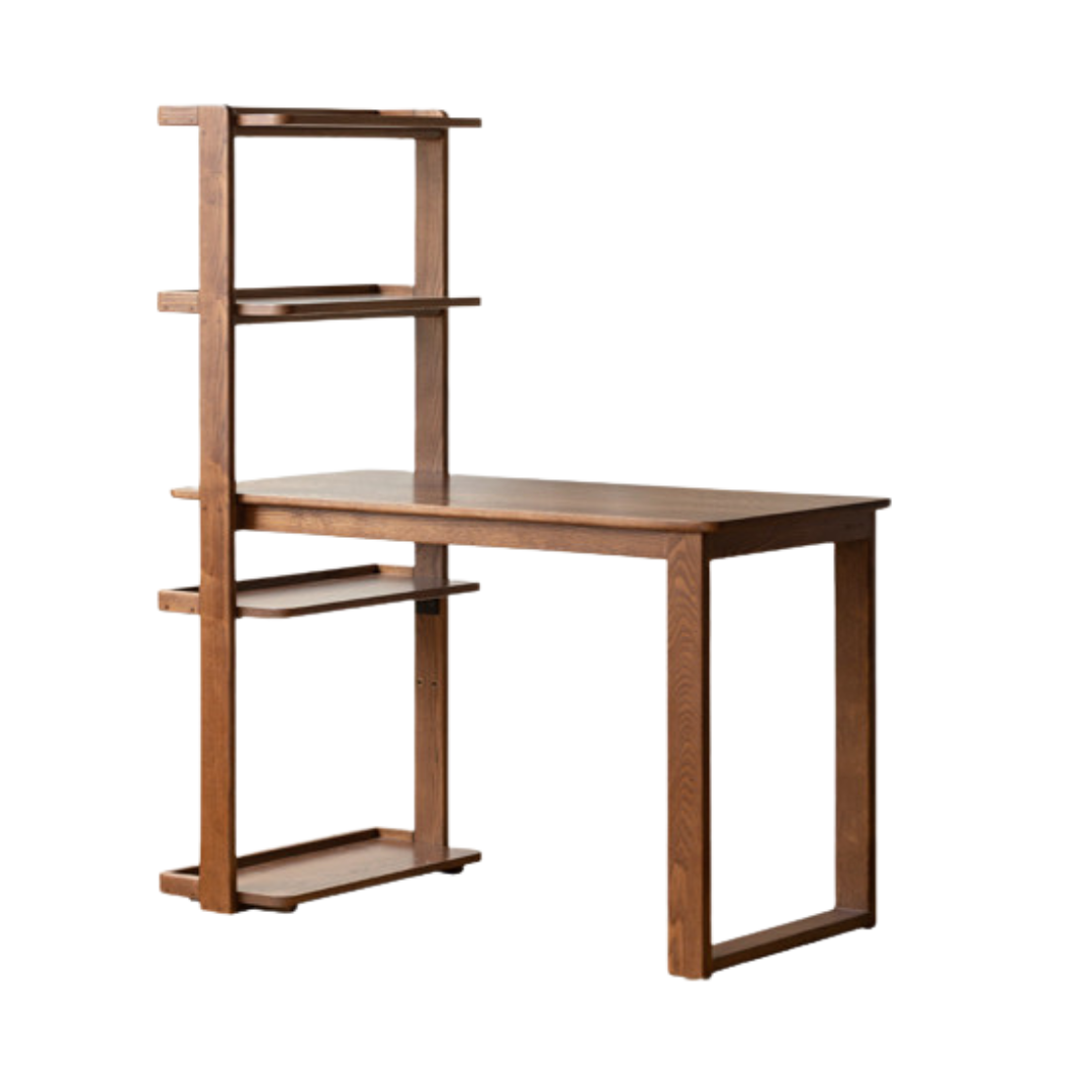 40.1x23.4x29.9 inch / 102x59.6x76 сm / Rich Dark Walnut color/ black walnut desk + 146 cm five-layer bookshelf