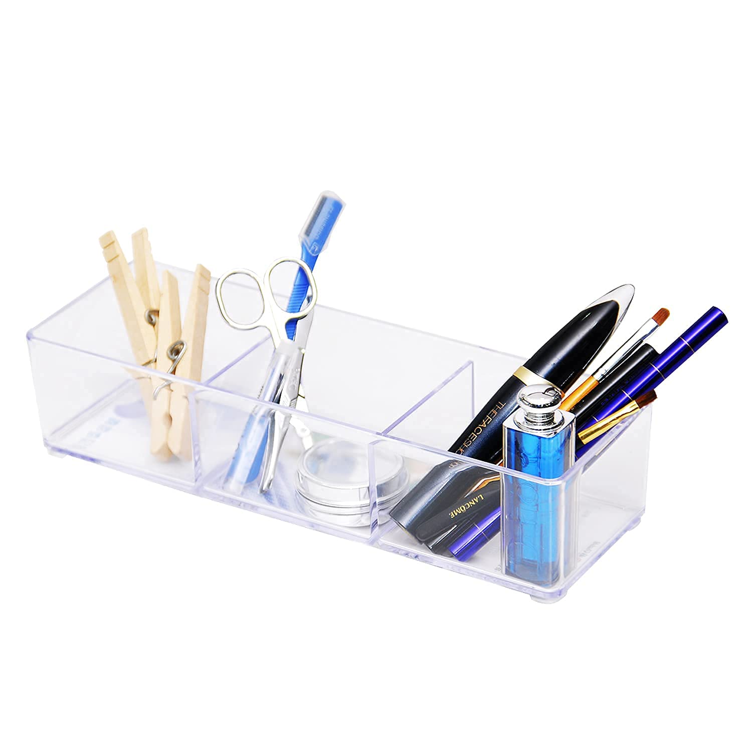 Carrotez 3-Tier Clear Plastic Drawer Organizer for Makeup, Bathroom, Office & Vanity Storage - Perfect for Cosmetics, Jewelry, Office Supplies & Small Items Organization