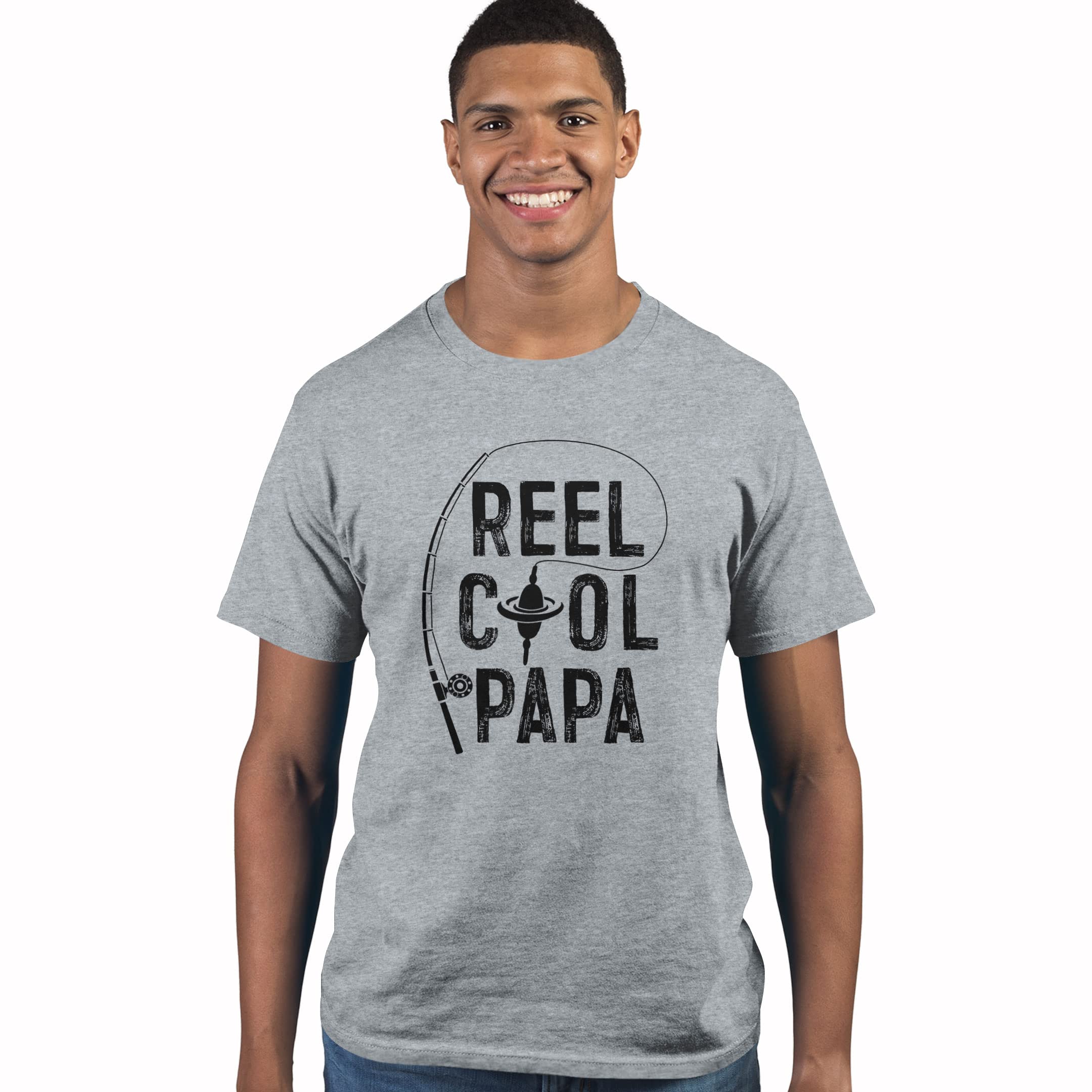 Reel Cool Fishing Shirt for Men - Comfortable American Flag Design, Perfect for Father's Day Gifts & Outdoor Activities