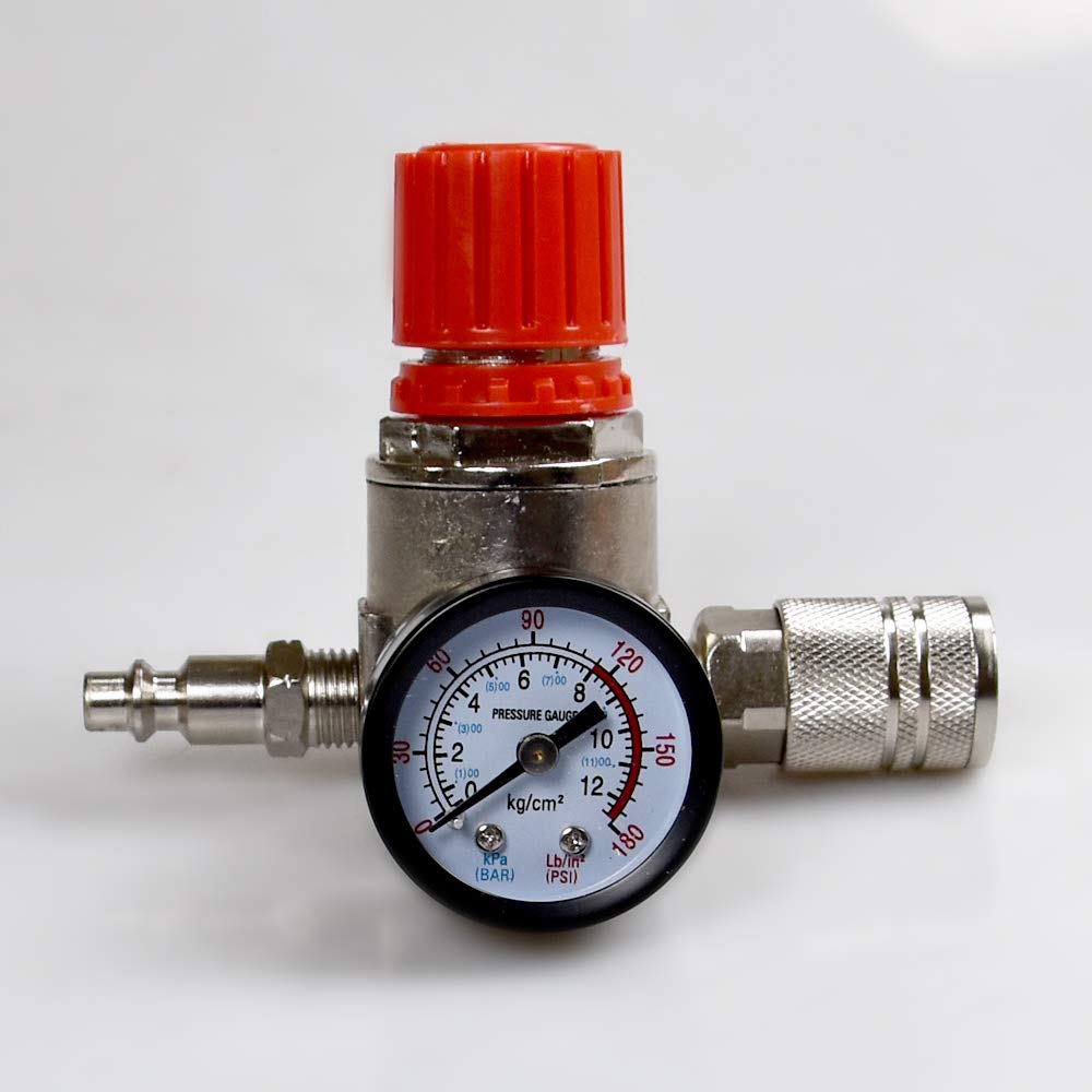 0-175 PSI Air Compressor Pressure Regulator with Dial - Replacement Part for Air Compressor (Four-Way Valve) - Ideal for Workshop, Garage & Industrial Use