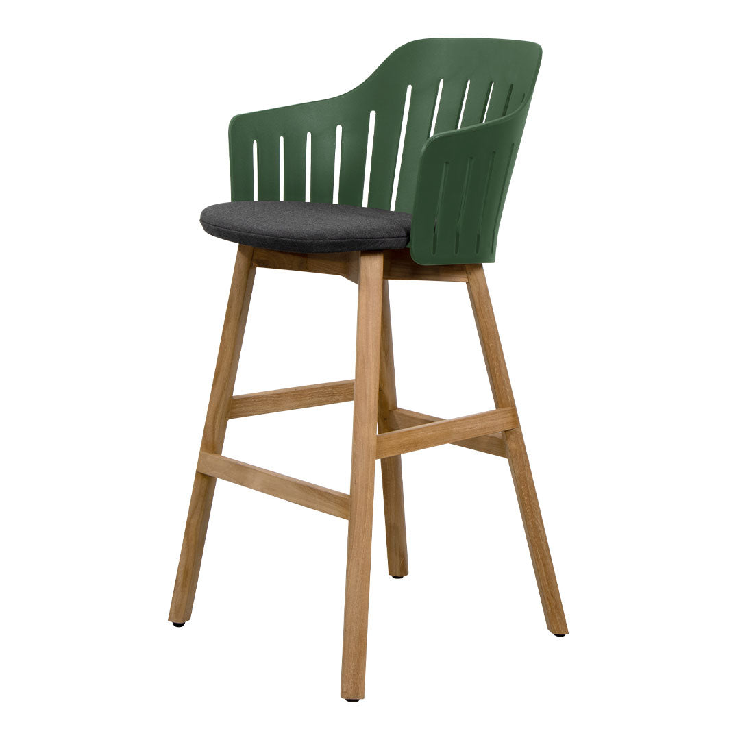 Premium Outdoor Bar Stool with Comfortable Seat Cushion & Durable Wood Base - Perfect for Patio, Deck, Backyard, and Poolside Relaxation