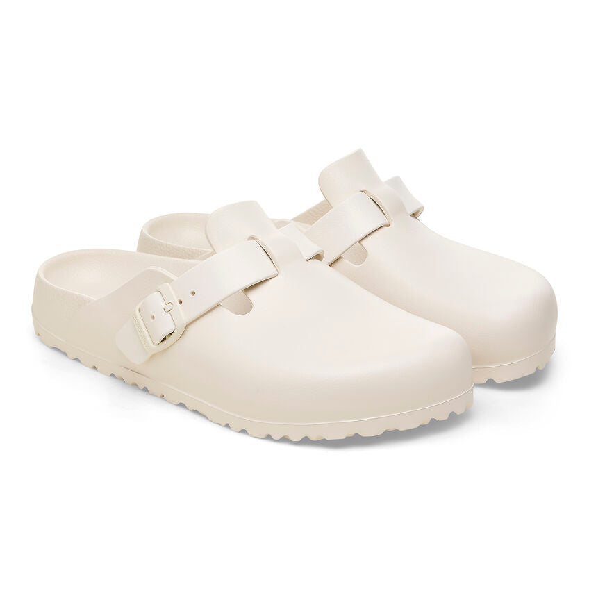 Birkenstock Boston Essentials EVA Clogs in Eggshell - Lightweight Comfortable Unisex Slides for Men & Women - Perfect for Home, Garden, Beach and Casual Wear