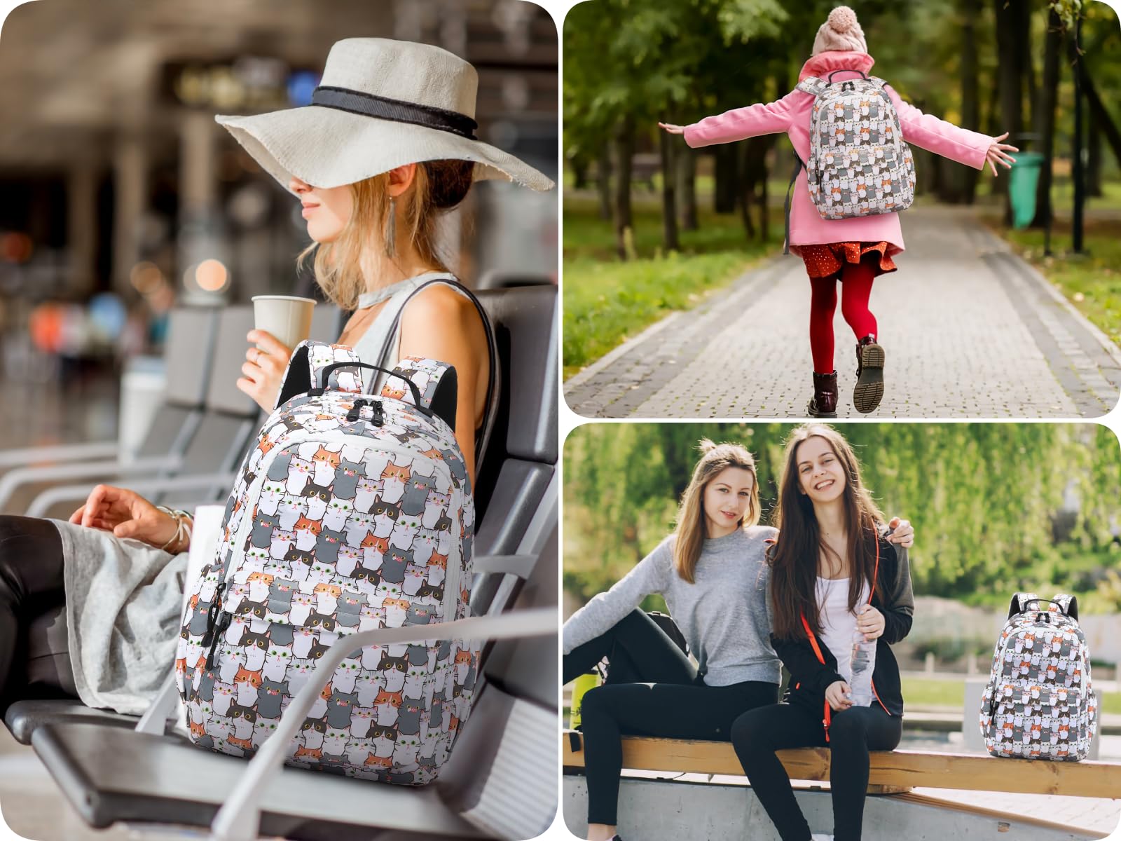 Cute Kawaii Laptop Backpack for Girls, Boys & Women - Lightweight School Backpack, College Bookbag, Travel Backpack for Kids & Teens - Perfect for School, Work, Travel & Daily Commute