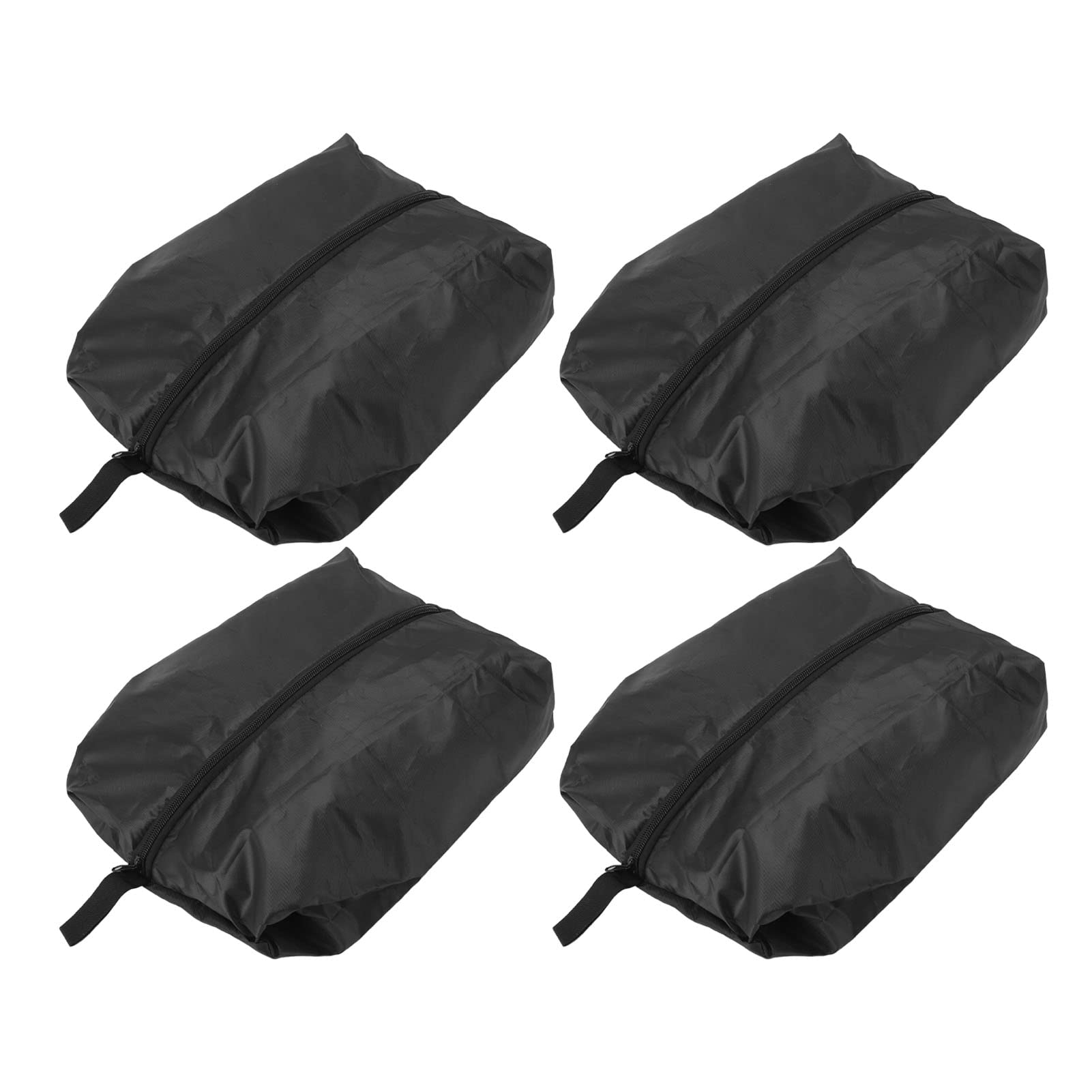 4PCS Black Waterproof Travel Shoe Bags - Large Capacity (43x23CM) for Sneakers, Boots & Sandals | Durable & Lightweight Luggage Organizer for Vacation, Gym & Business Trips