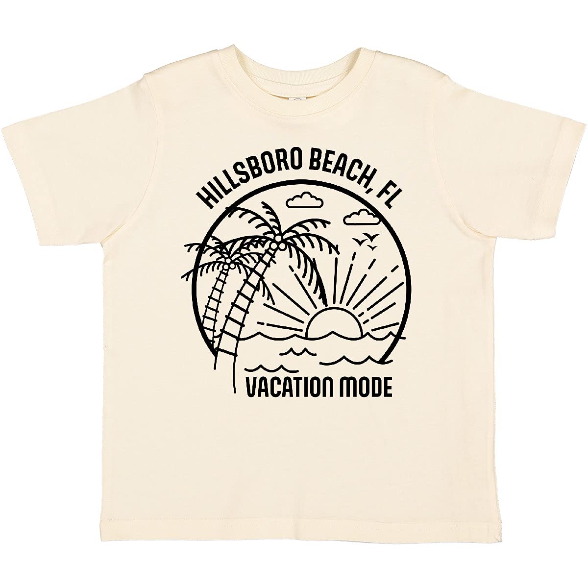 Inktastic Summer Vacation Mode Hillsboro Beach Florida Toddler T-Shirt - Cute Graphic Tee for Boys & Girls, Beach Trip Outfit, Florida Souvenir Gift