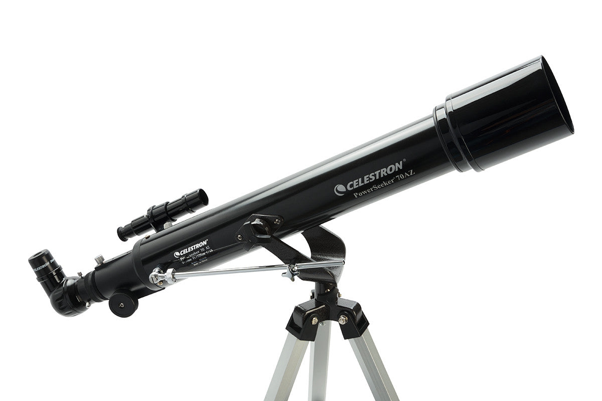 PowerSeeker 70AZ Telescope - 70mm Aperture Refractor Telescope for Beginners & Adults with Adjustable Tripod - Perfect for Stargazing, Moon Observation & Astronomy Learning