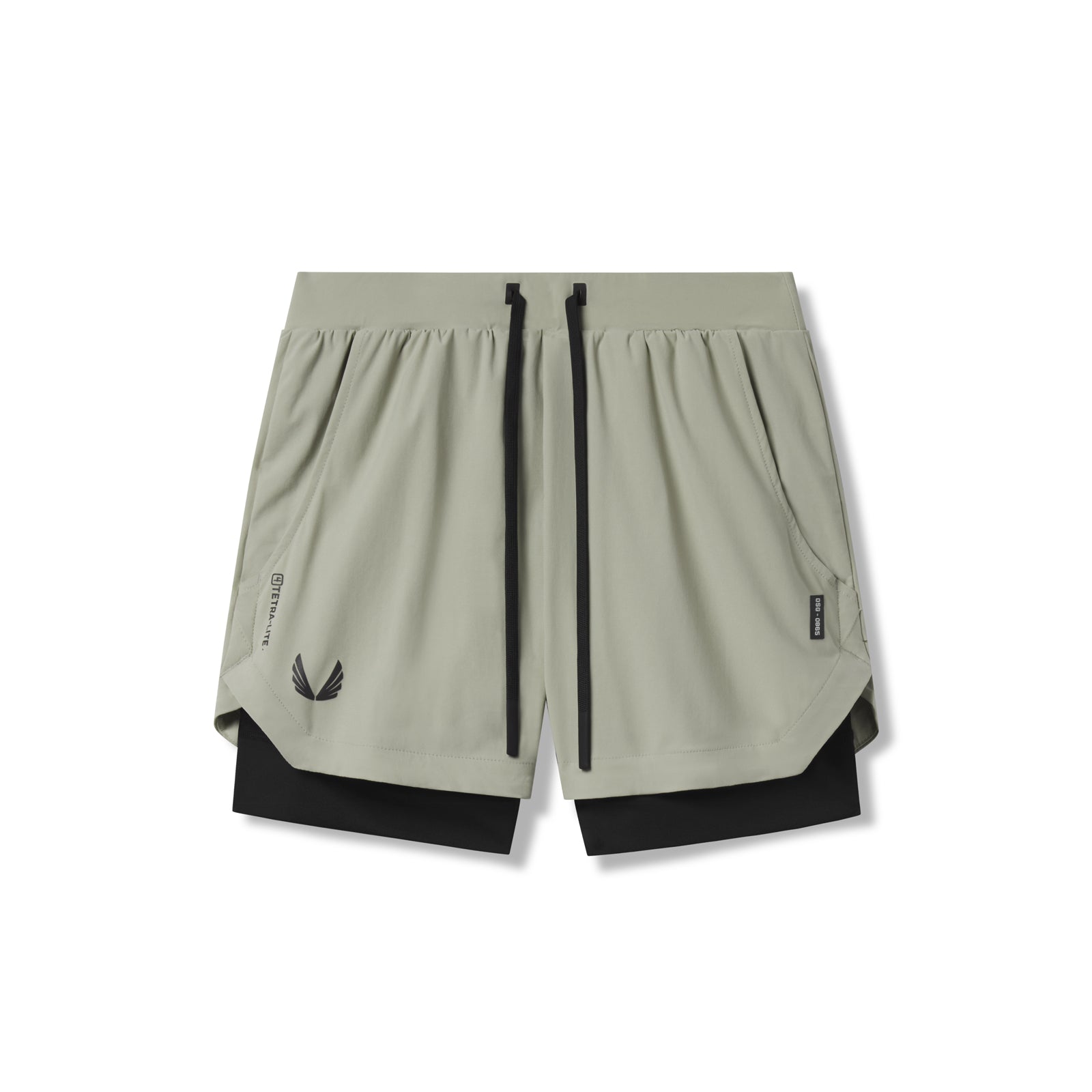 Tetra Lite® 5 Liner Short - Sage Wings/Black - Comfortable Men's Running Shorts for Gym, Workout & Outdoor Activities