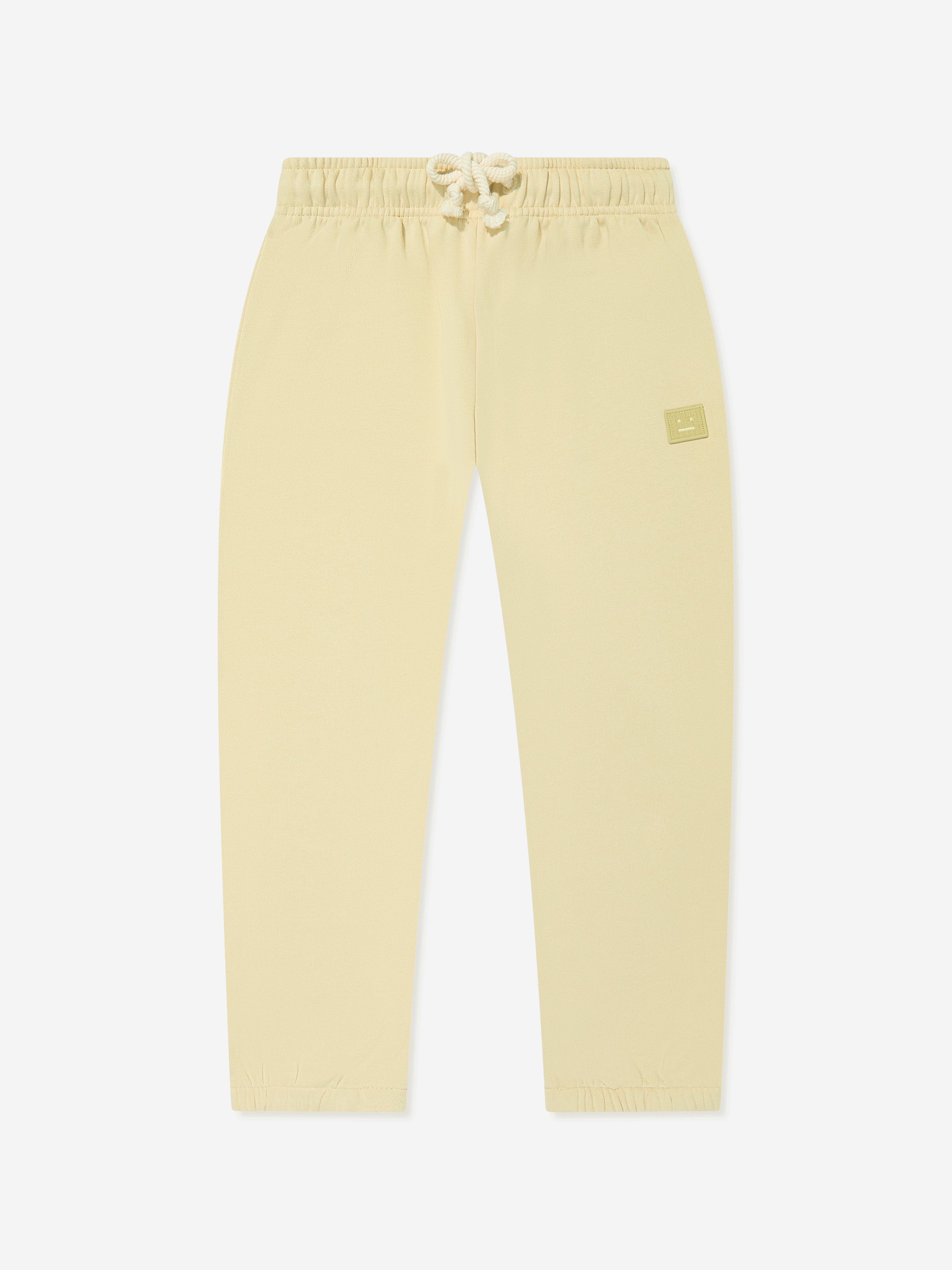 Acne Studios Kids Logo Joggers - Sand Green Cotton Jogging Pants for Boys & Girls | Comfortable Casual Wear for School, Playdates & Outdoor Activities