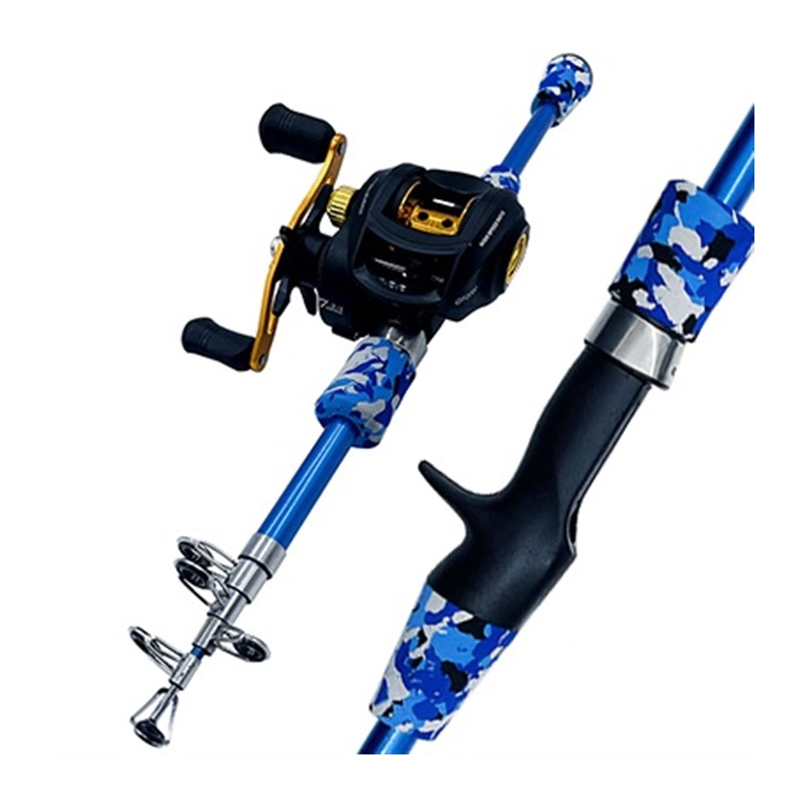 Portable Telescopic Fishing Rod Combo 1.3-1.8m with 17+1BB 7.2:1 Gear Ratio Reel - Ultralight Casting Rod for Freshwater & Saltwater Fishing - Compact Travel Fishing Gear for Camping, Hiking & Outdoor Adventures (Green, 1.5M)