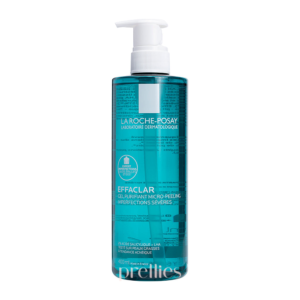 La Roche-Posay Effaclar Micro-Peeling Purifying Gel 400ml - Gentle Exfoliating Face Wash for Acne-Prone Skin | Daily Cleanser for Oily & Sensitive Skin | Dermatologist Recommended Skincare
