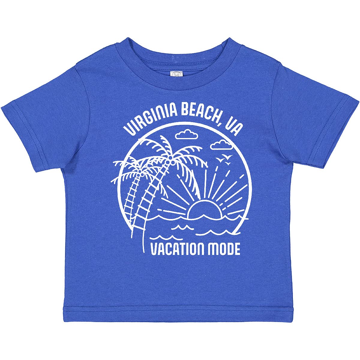 Inktastic Summer Vacation Mode Virginia Beach Virginia Toddler T-Shirt - Cute Kids Travel Shirt for Beach Trips & Family Vacations