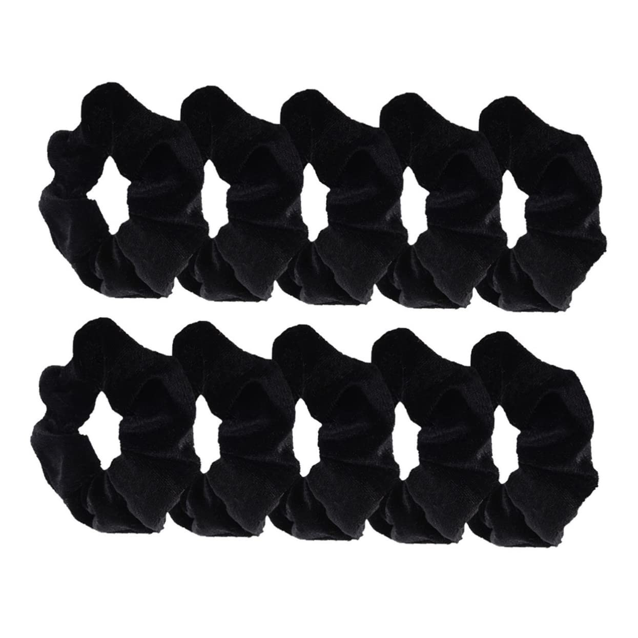 Lurrose 10 Pack Black Hair Clips & Scrunchies for Girls & Women - Hair Ties, Hair Rings, Hairpins & Elastic Accessories for School, Work & Everyday Styling