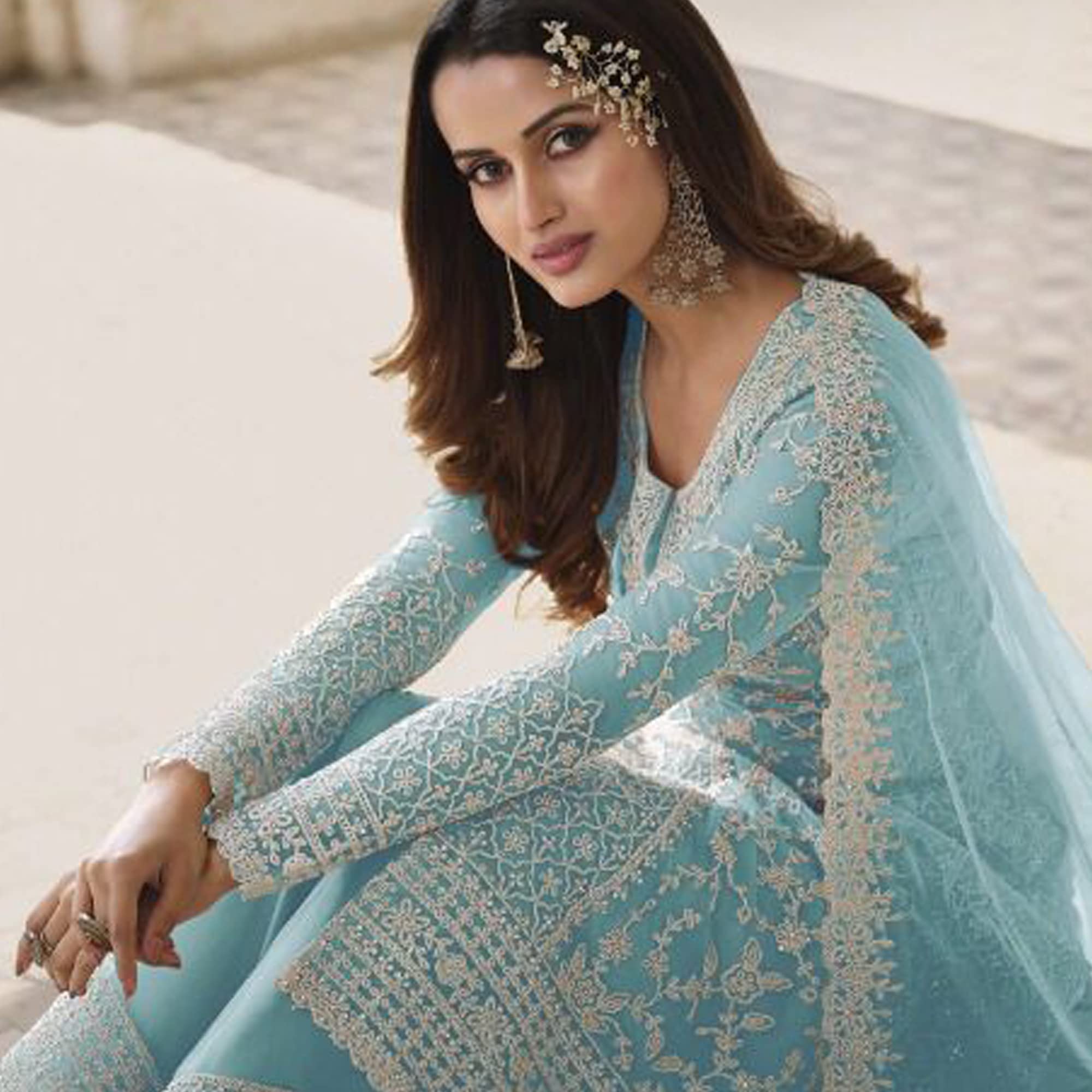 Eid Special Embroidered Salwar Kameez Suits for Women - Traditional Pakistani/Indian Shalwar Kameez Pant Dress with Matching Dupatta - Perfect for Eid Celebrations, Weddings & Festive Occasions