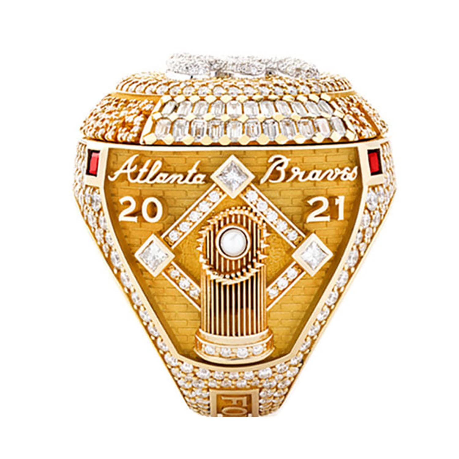 2021 Atlanta Braves World Series Championship Ring Replica - Official Version with Wooden Box, Freeman #5 Alloy Ring for Baseball Fans & Collectors | Perfect Gift for Braves Supporters, Memorabilia Display & Sports Fan Collections