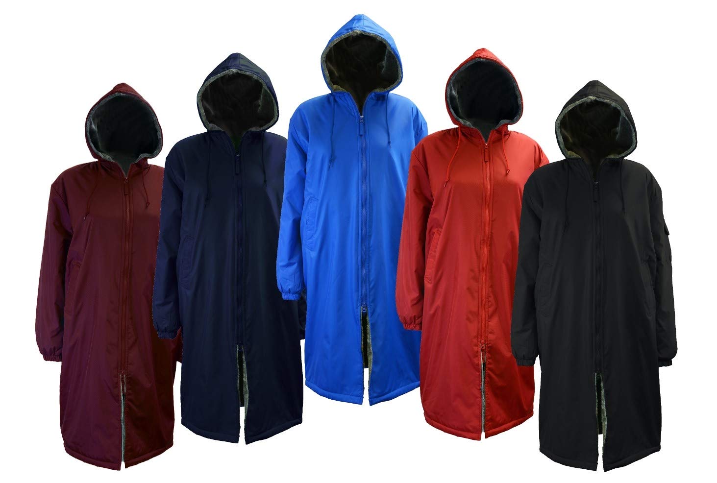 Adoretex Unisex Adult & Youth Faux Fur Lined Swim Parka Jacket - Warm Waterproof Beach Cover Up for Swimming, Surfing & Poolside Relaxation