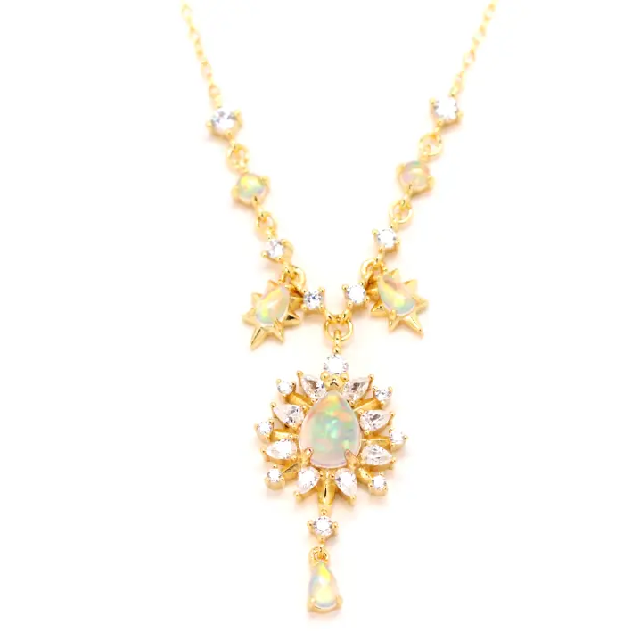 Exquisite Josephine Opal Necklace for Women – Elegant Handmade Jewelry Gift for Birthday, Anniversary & Special Occasions | Perfect for Evening Parties, Weddings & Date Nights