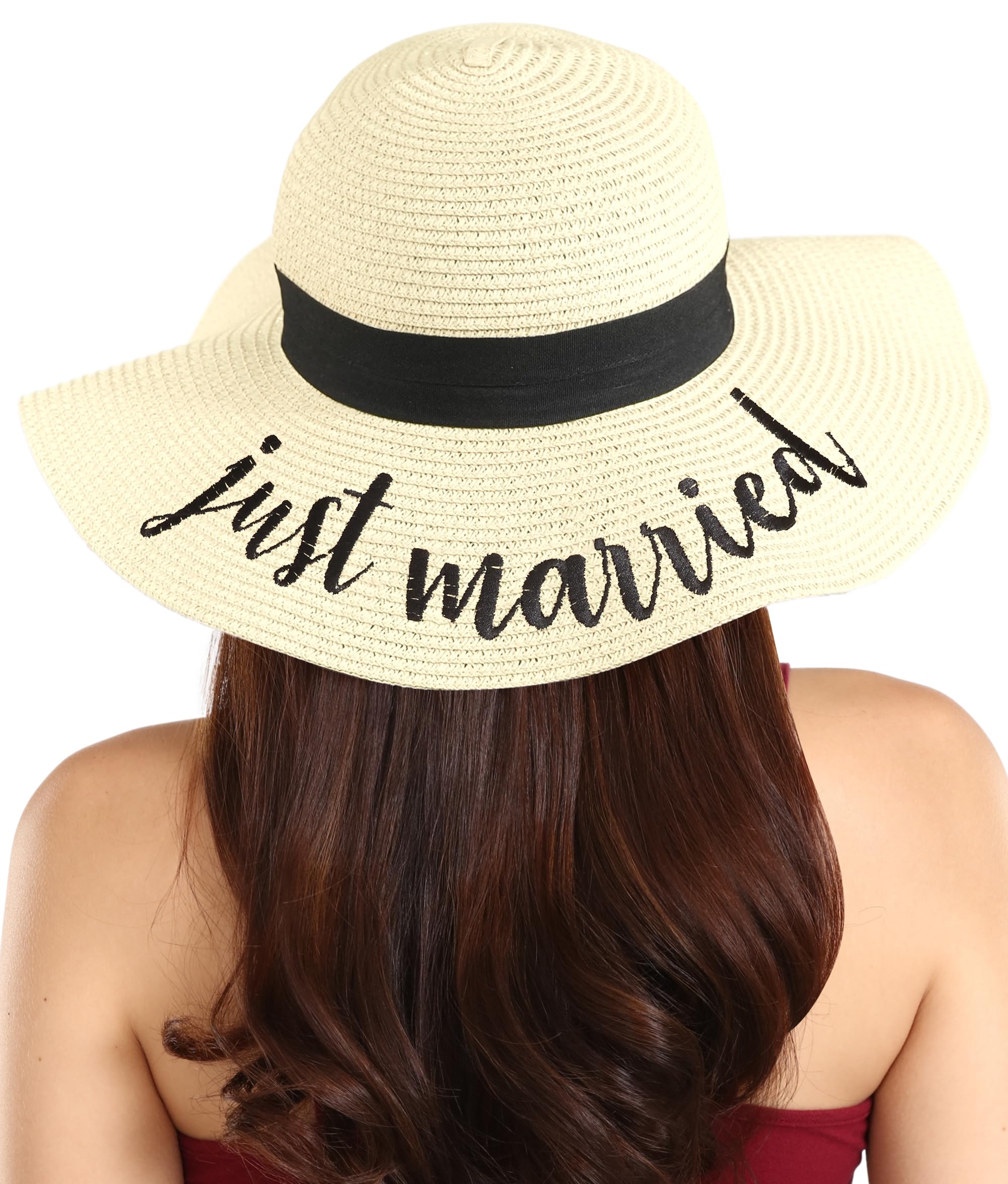 Foldable Beach Hats for Women - Wide Brim Floppy Sun Hat, Roll-Up Straw Summer Vacation Hat | UV Protection for Beach, Pool, Travel & Outdoor Activities