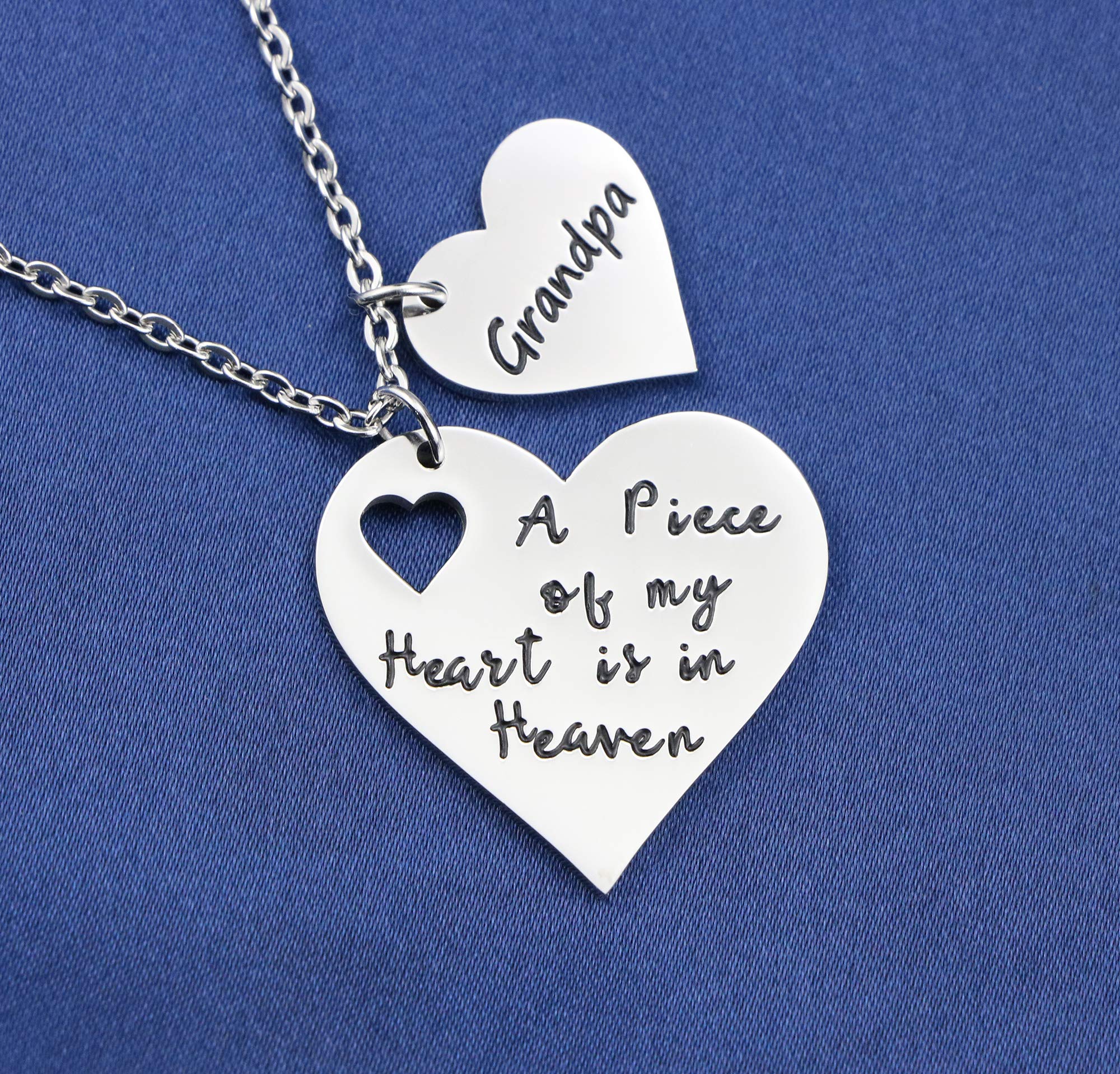 Heaven Memorial Necklace for Women - Stainless Steel Silver Pendant Sympathy Gift for Loss of Loved One - Perfect for Sisters, Grieving & Remembrance Jewelry