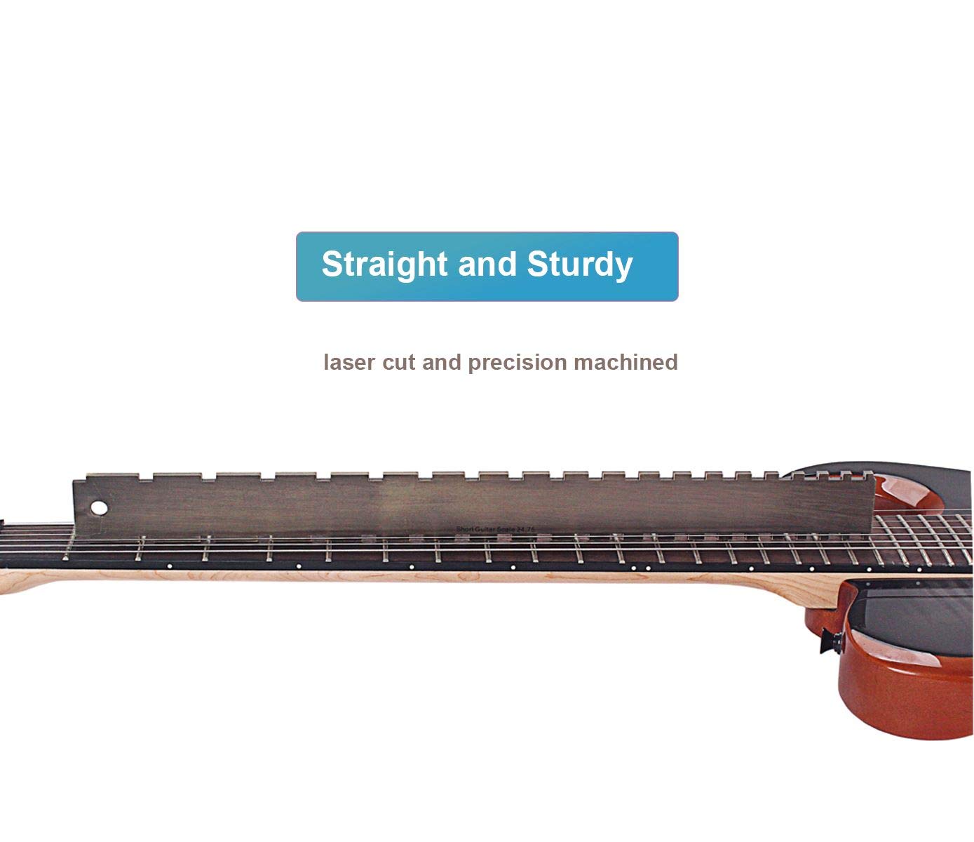 Notched Guitar Neck Straight Edge - Dual-Scale Guitar Repair Tool for 24.75