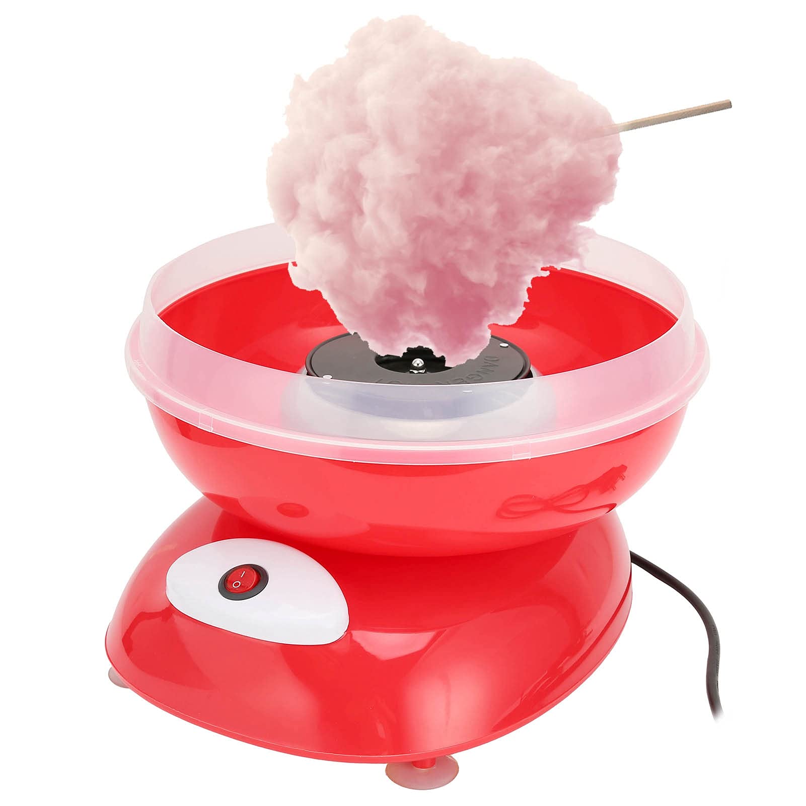 Mini Cotton Candy Machine for Kids - DIY Home Candy Floss Maker with Sugar Scoop - Perfect for Birthday Parties & Family Events (110V US Plug) - Red Fun Treat Maker for Home, Carnivals & School Events