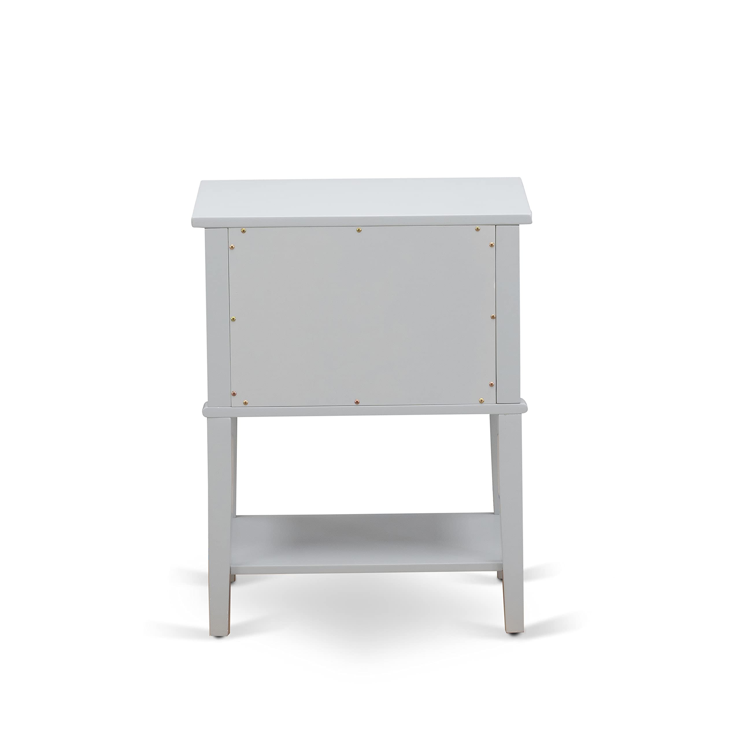 East West Furniture FN08F-1VL14 2-Piece Full Size Platform Bed Frame with Nightstand - Sturdy Beige Linen Fabric Bedroom Set for Modern Homes | Perfect for Small Spaces & Guest Rooms