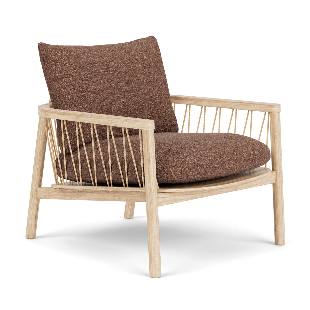 Enzo Boucle Armchair - Modern Velvet Upholstered Accent Chair for Living Room, Bedroom & Office - Stylish Comfortable Seating for Home Decor