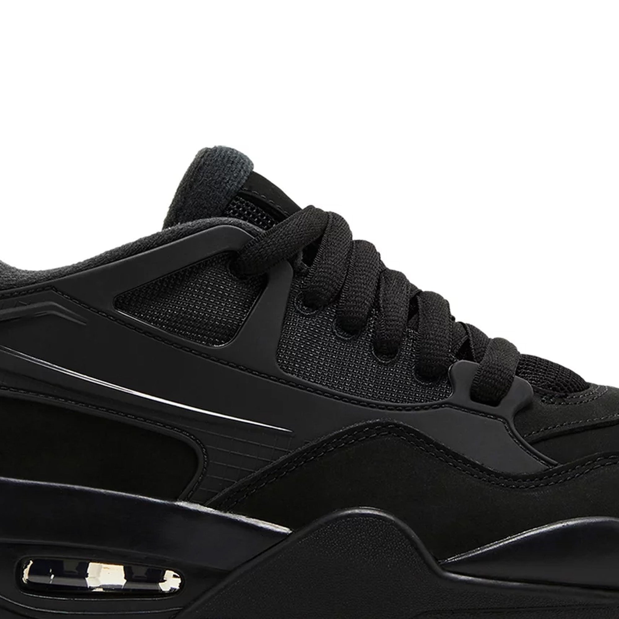 Air Jordan 4 Retro 'Black Cat' Men's Basketball Shoes 2024 - Premium Black Leather Sneakers for Running, Gym & Streetwear Fashion