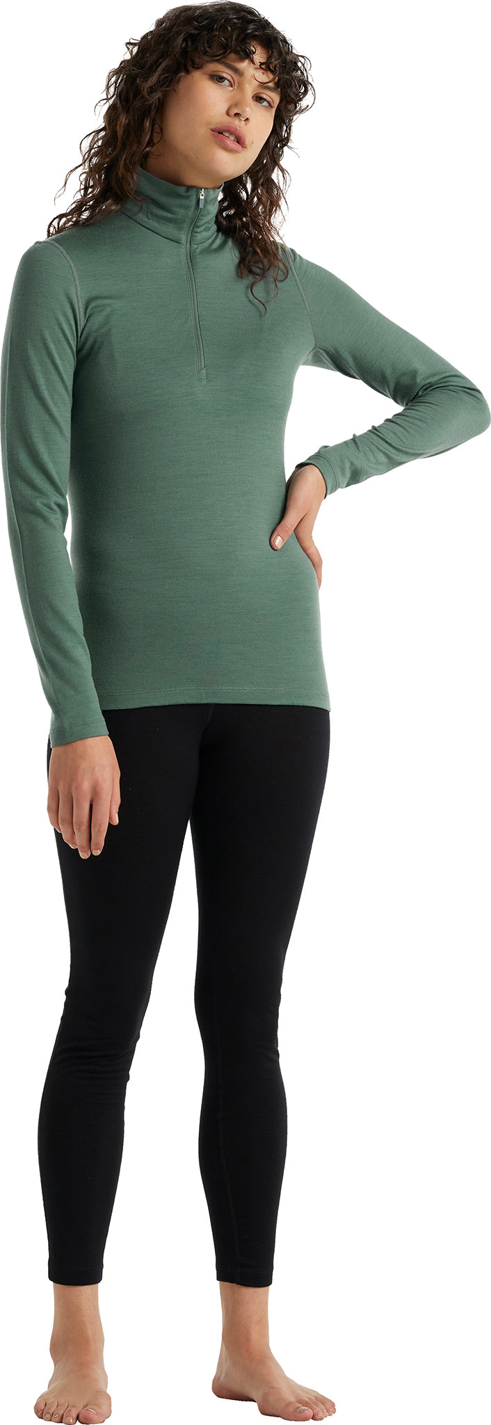 200 Oasis LS Half Zip Base Layer for Women - Thermal Long Sleeve Moisture Wicking Shirt - Perfect for Hiking, Skiing & Winter Outdoor Activities