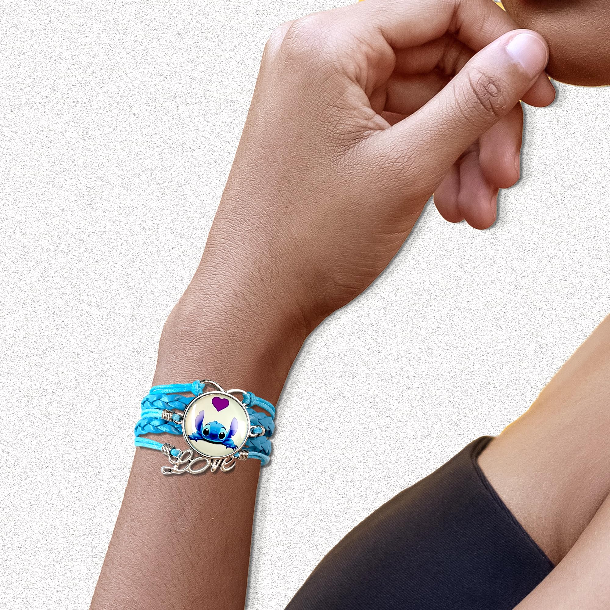 Stitch Charm Bracelet for Women - Cute Disney Stitch Jewelry, Perfect Birthday Gift for Her, Party Favors & Everyday Wear