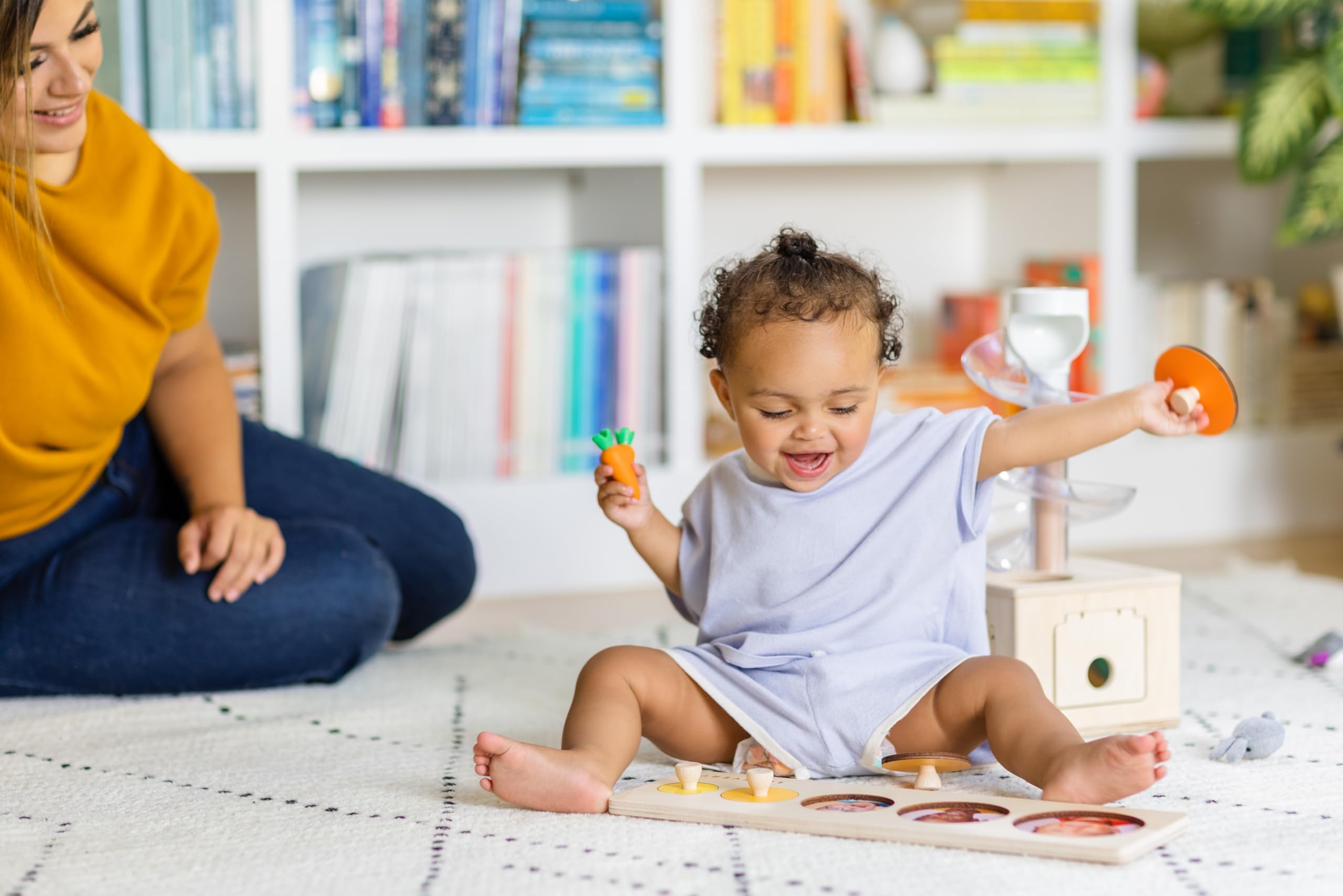 **LOVEVERY The Babbler Play Kit – Montessori Toddler Toy with Bonus Book 'Where is Crew's Shoe' | Best 1st Birthday Gift for Boys & Girls | Educational Learning & Sensory Play for 12-18 Month Olds**