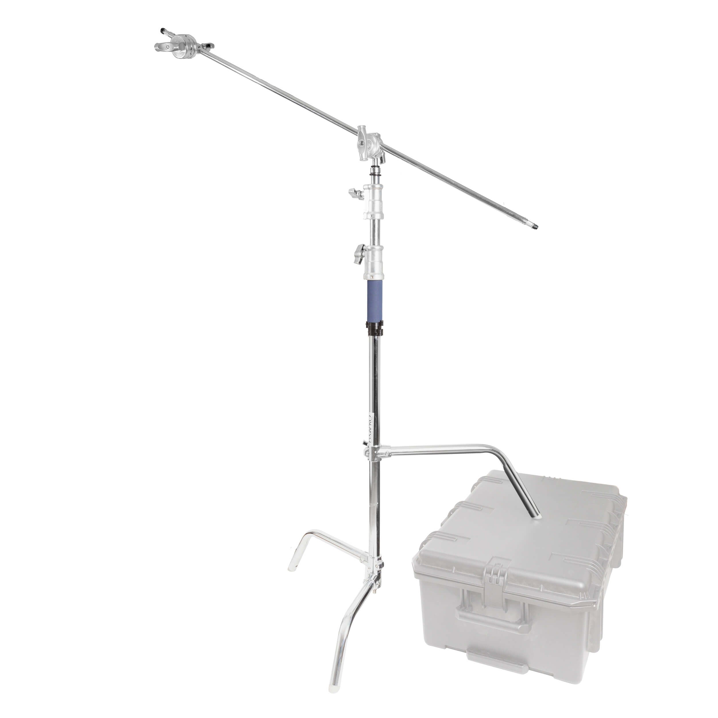 Professional 50-inch Sliding Leg C Stand with Boom & Caster Wheels - Heavy Duty Light Stand for Photography, Video Studio, and Live Streaming Equipment