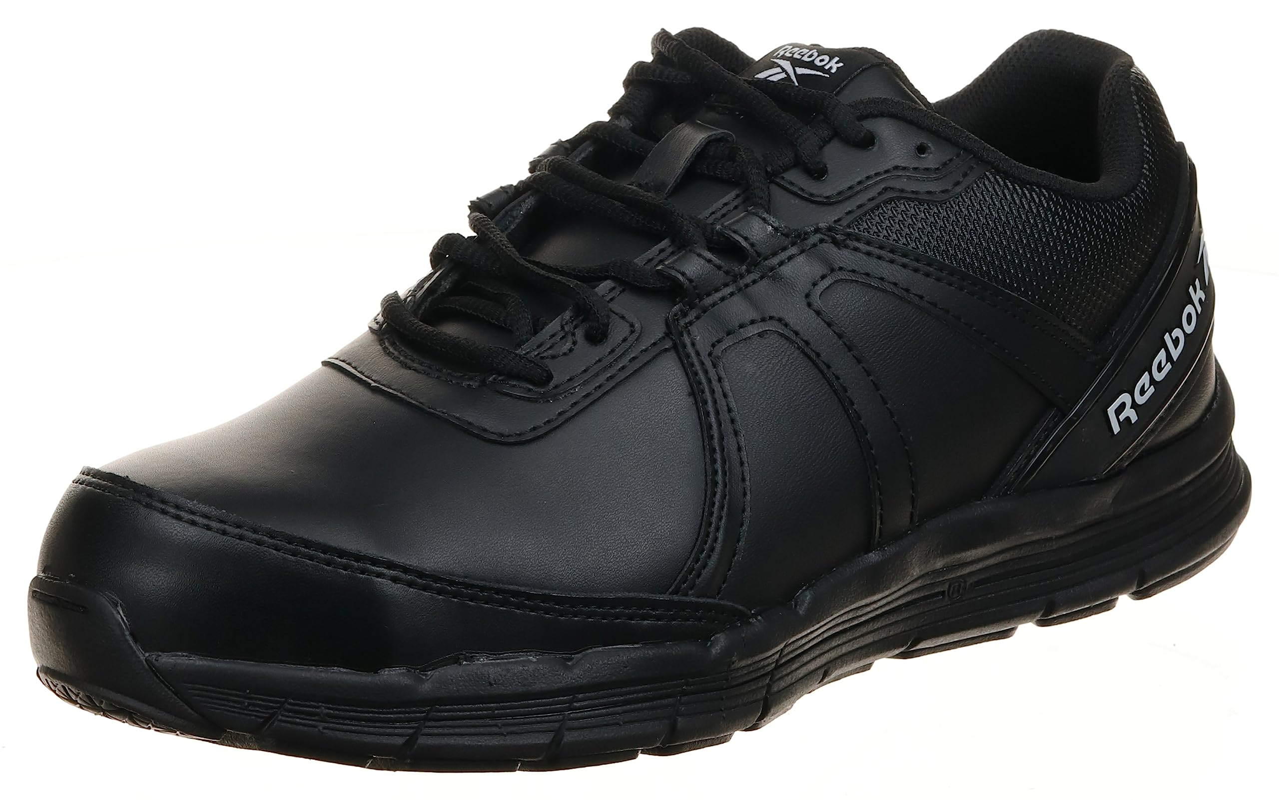 Reebok RB3501 Men's Steel Toe Work Shoes - Black Safety Boots for Construction, Warehouse & Industrial Work | OSHA Compliant Slip Resistant Work Footwear