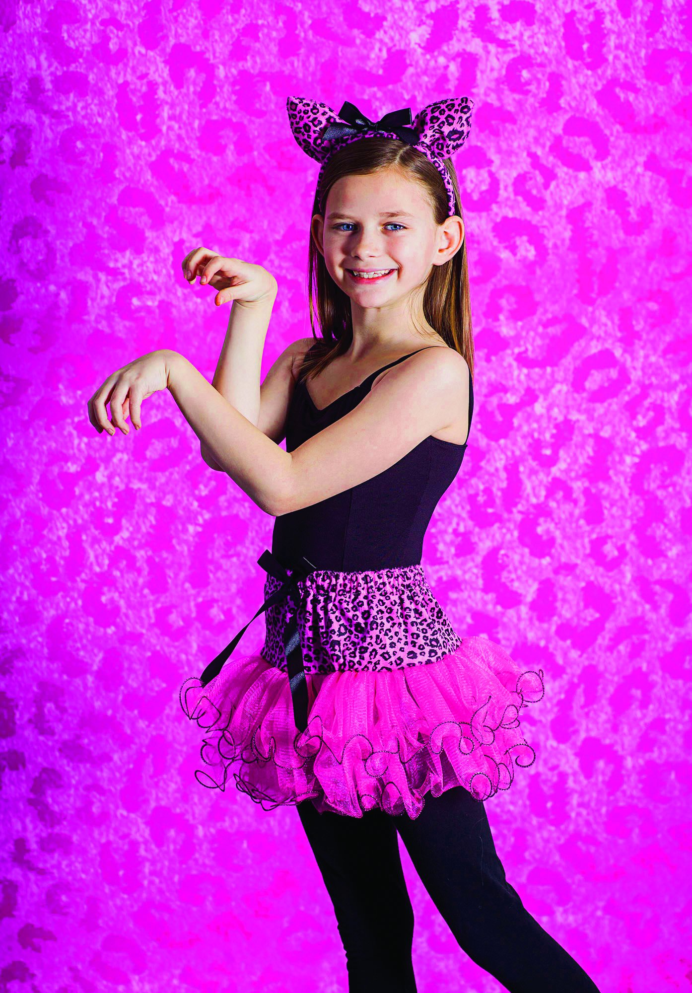 Adorable Pink Cat Tutu Dress & Headband Set for Girls - Perfect for Birthday Parties, Halloween Costumes & Dance Recitals