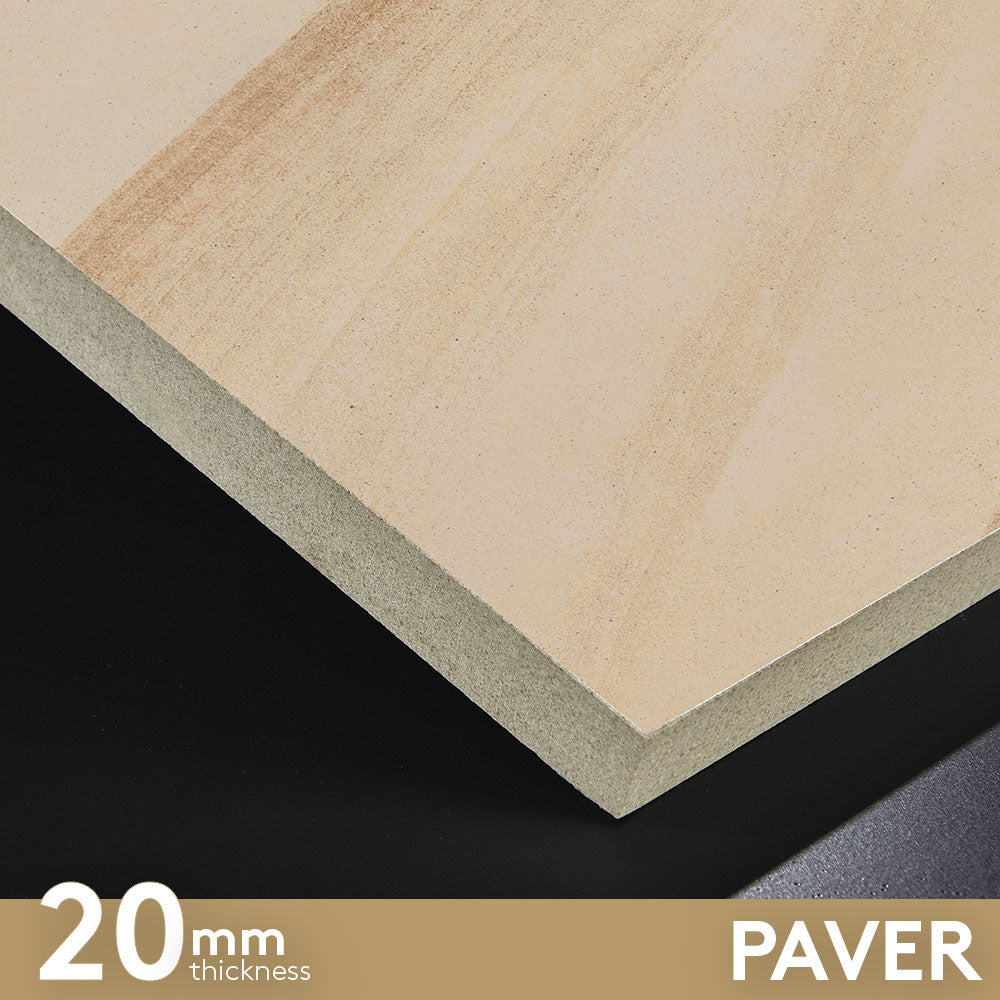 Maroubra Cliff 400x600x20mm Outdoor Sandstone Look Porcelain Pavers - Perfect for Patio, Garden & Poolside Landscaping