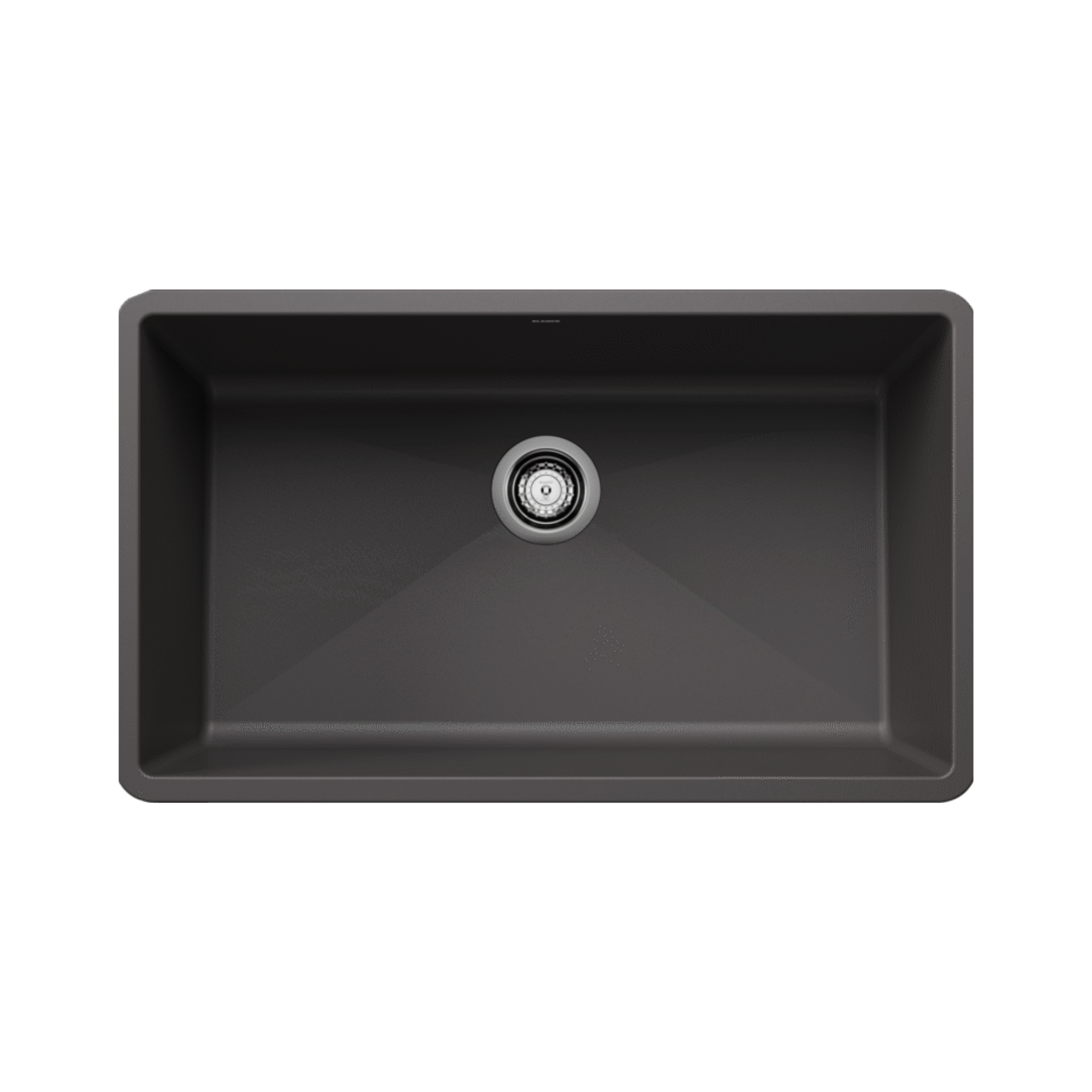 Blanco PRECIS Super Single Undermount SILGRANIT Kitchen Sink - Premium 16 Gauge Stainless Steel, Scratch-Resistant Composite Granite, Perfect for Modern Farmhouse & Contemporary Kitchen Remodels