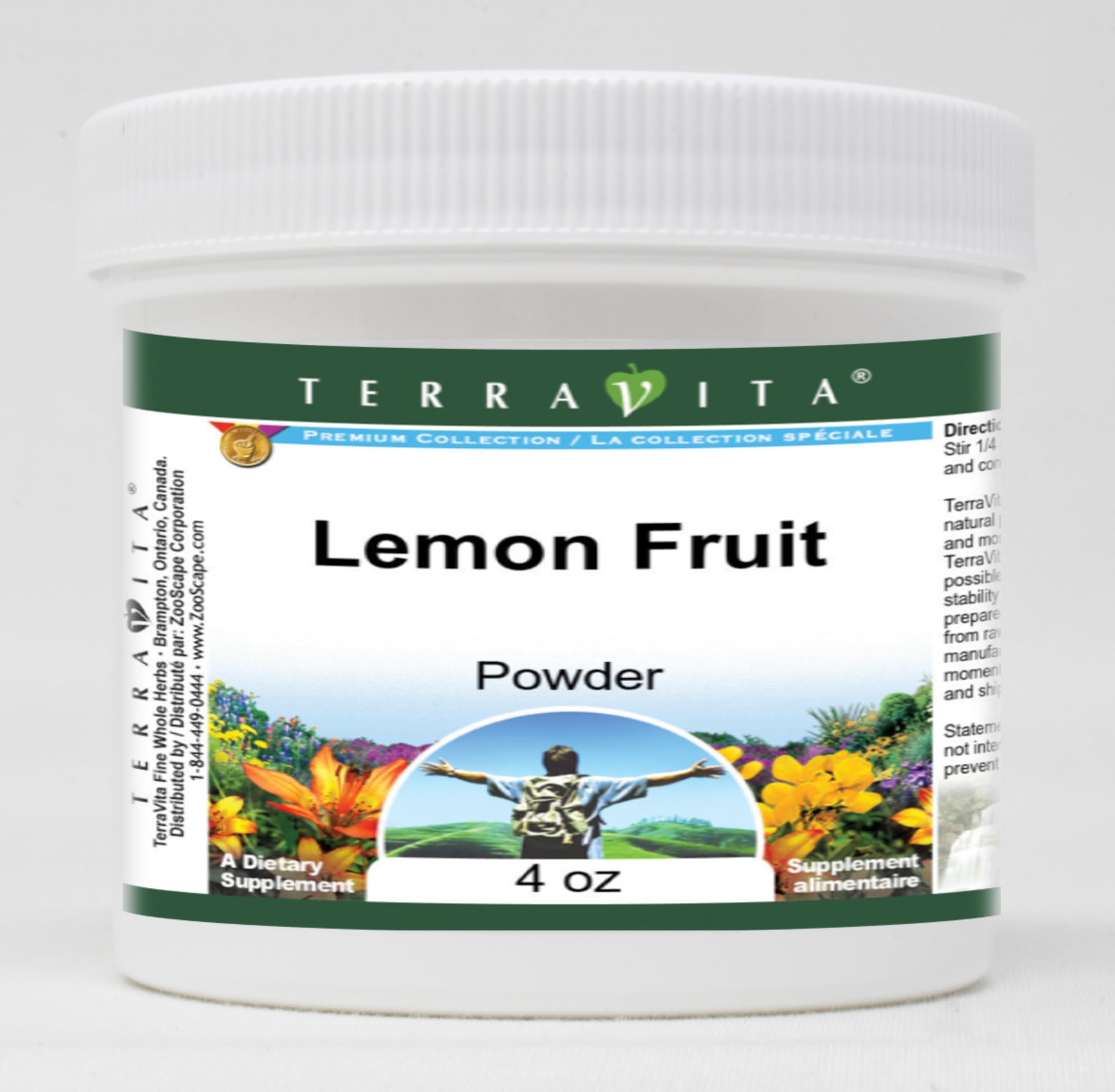 Organic Lemon Fruit Powder 4 oz (113g) - 100% Natural, Non-GMO, Gluten-Free - Perfect for Smoothies, Baking & Detox Drinks